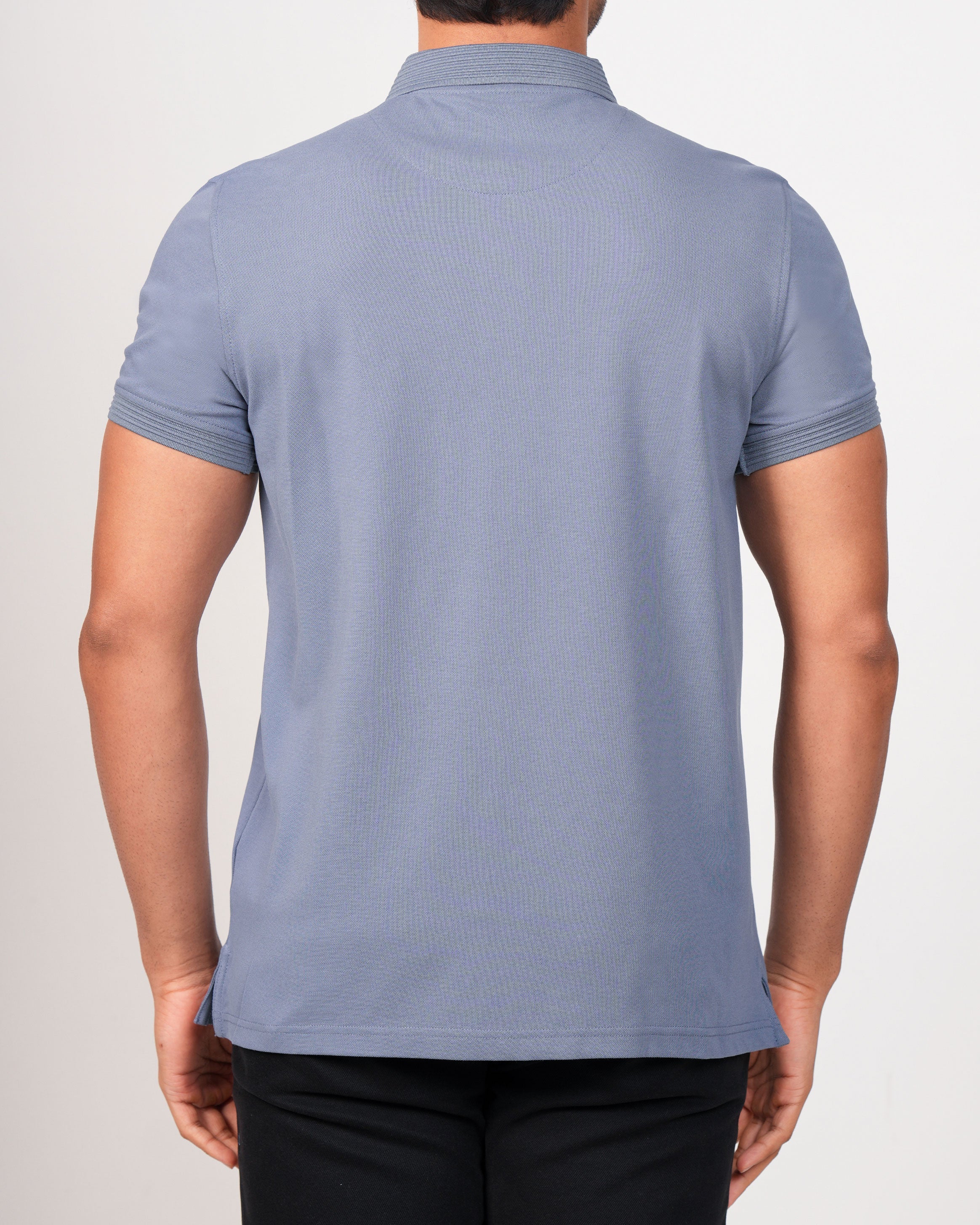 Emerald Polo Plain Slim Fit-Forever Blue