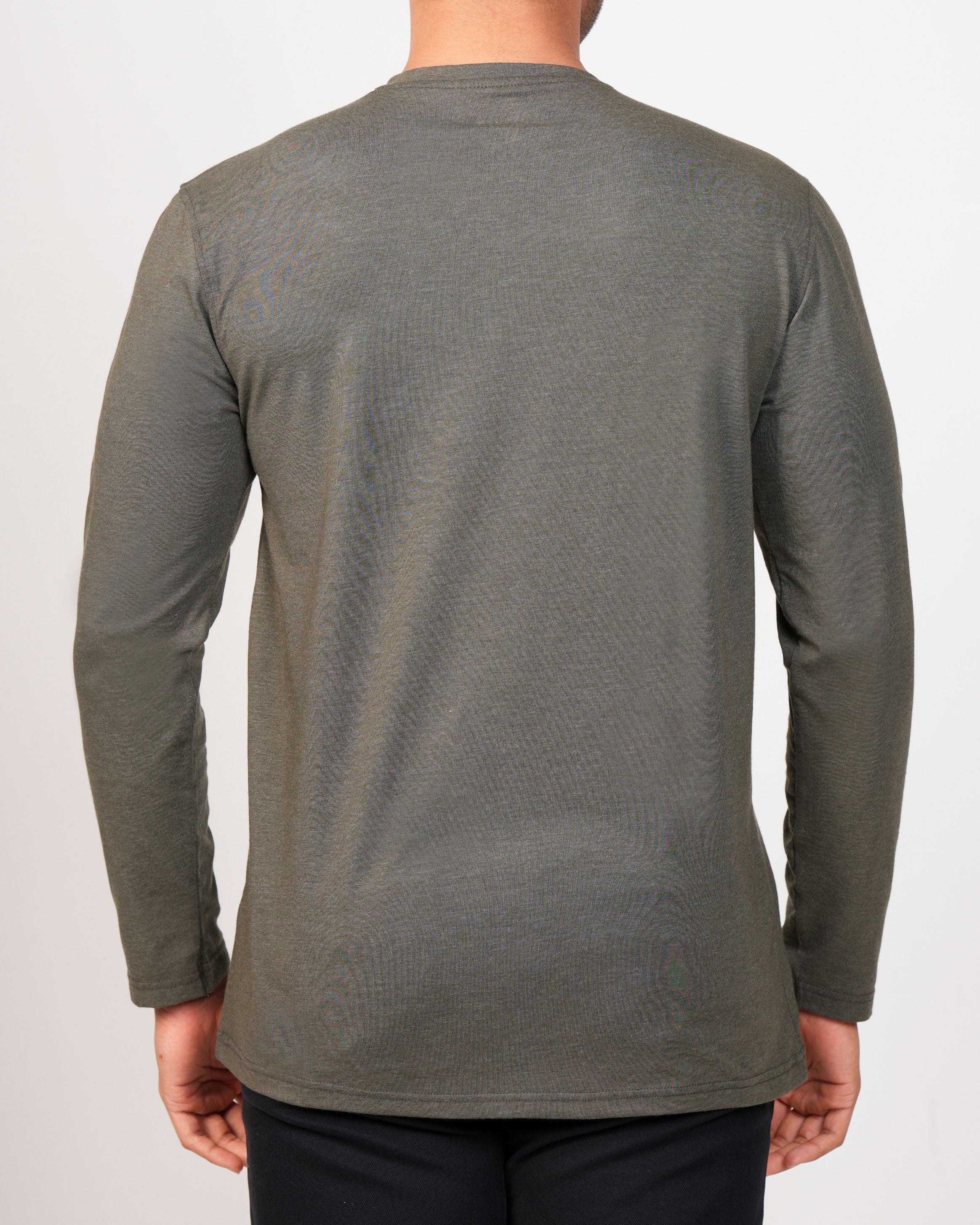 Emerald Henley Plain Slim Fit-London Green