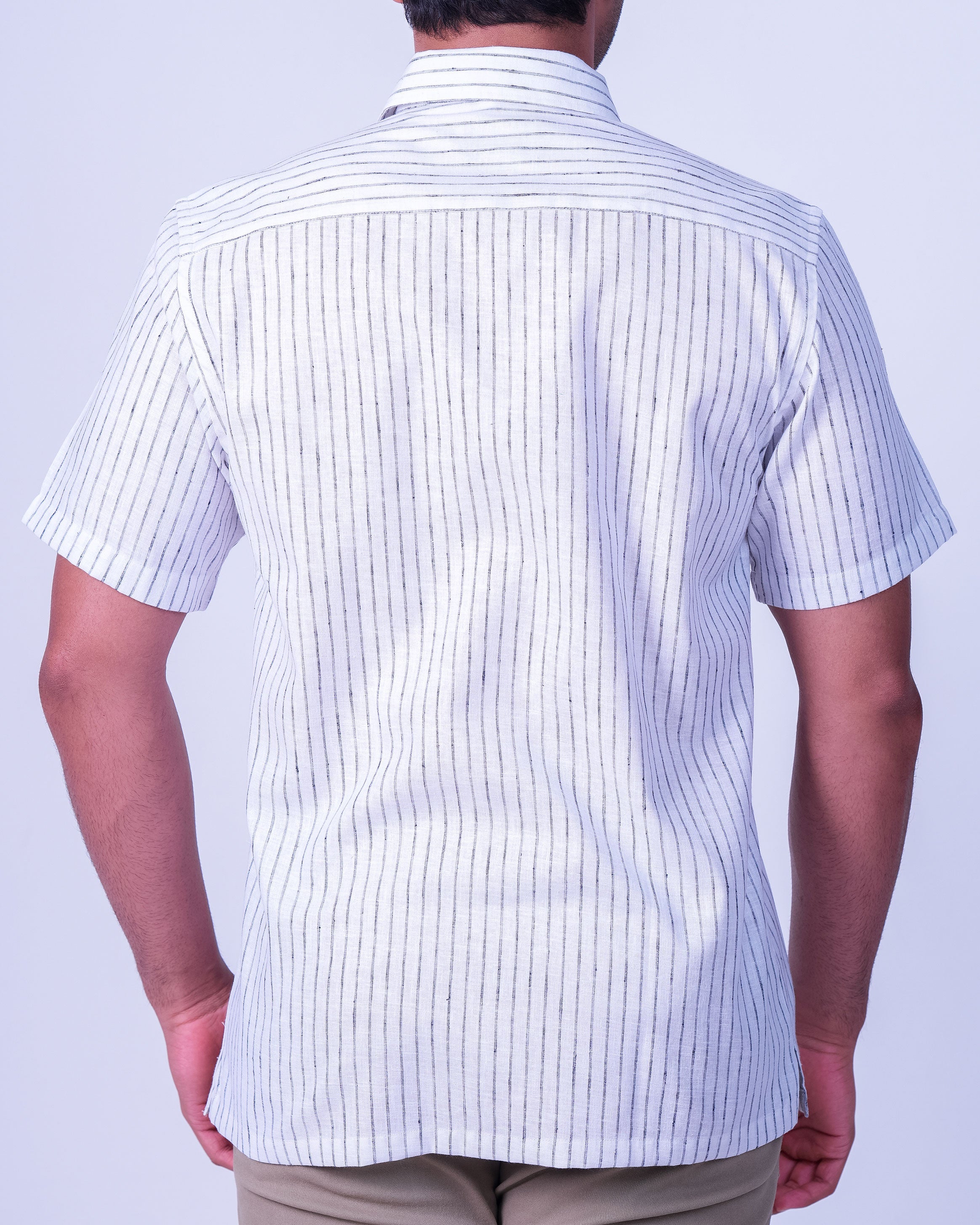 Emerald Casual Linen Looks Regular Fit - White Sand