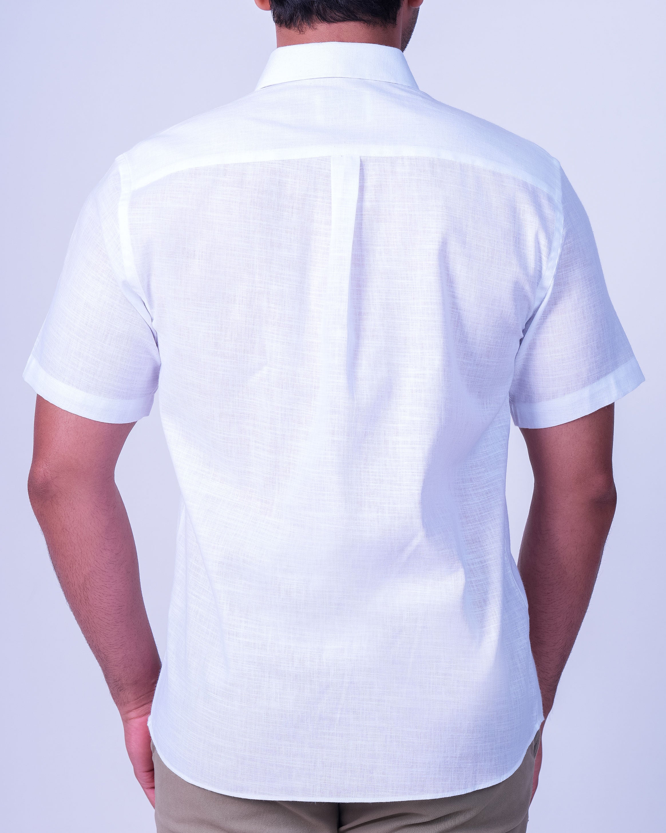 Emerald Casual Linen Looks Regular Fit - White