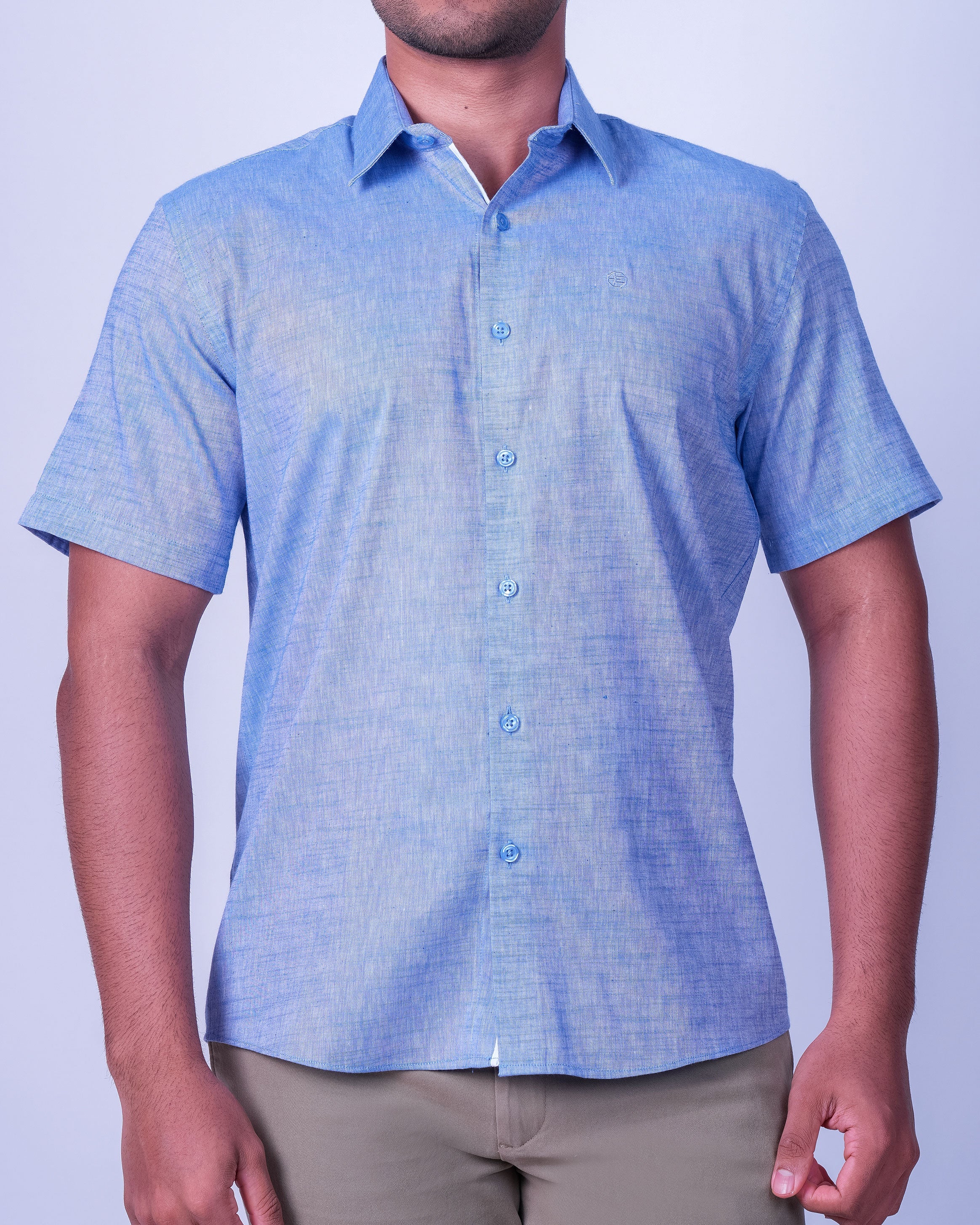 Emerald Casual Linen Looks Regular Fit - Powder