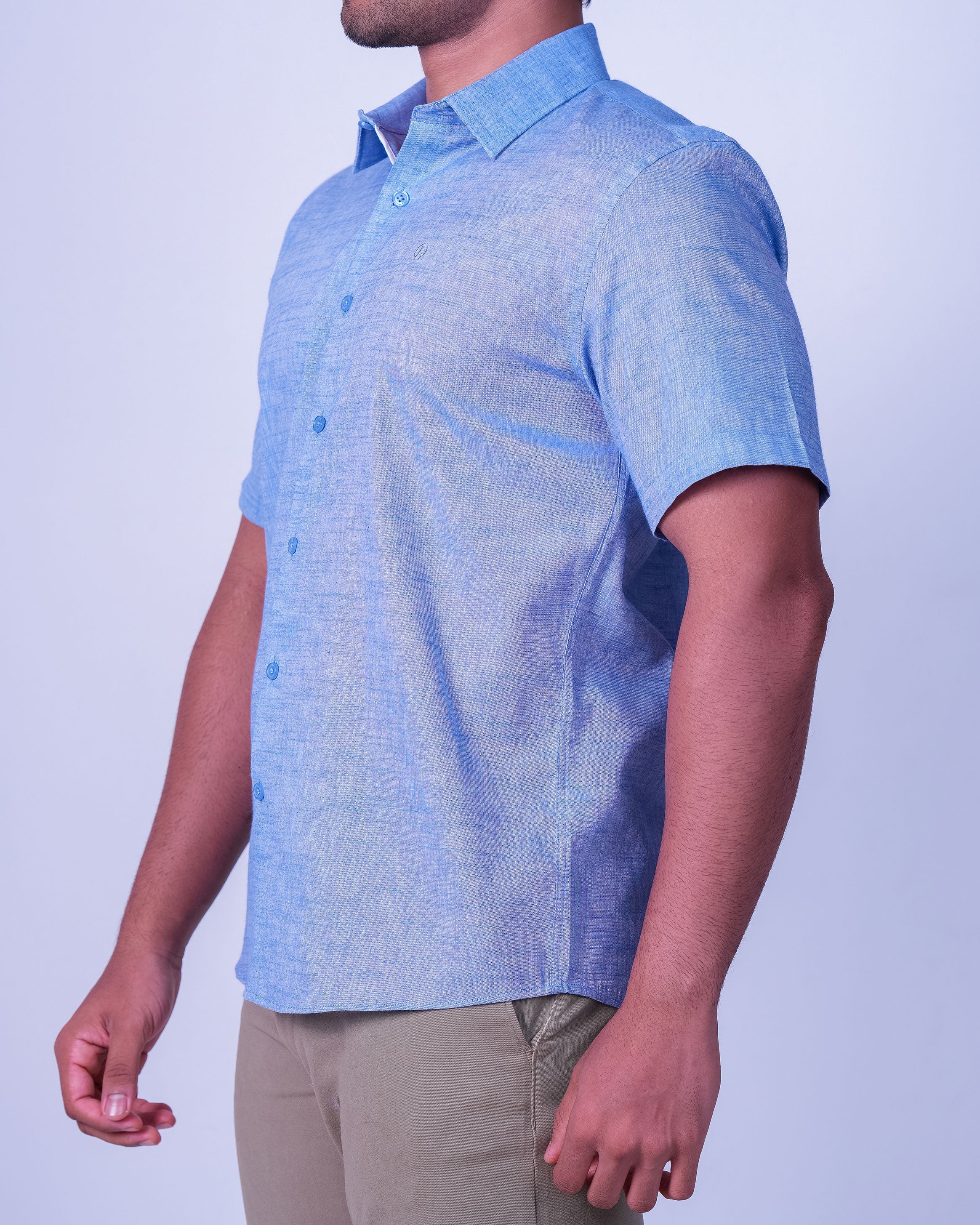 Emerald Casual Linen Looks Regular Fit - Powder