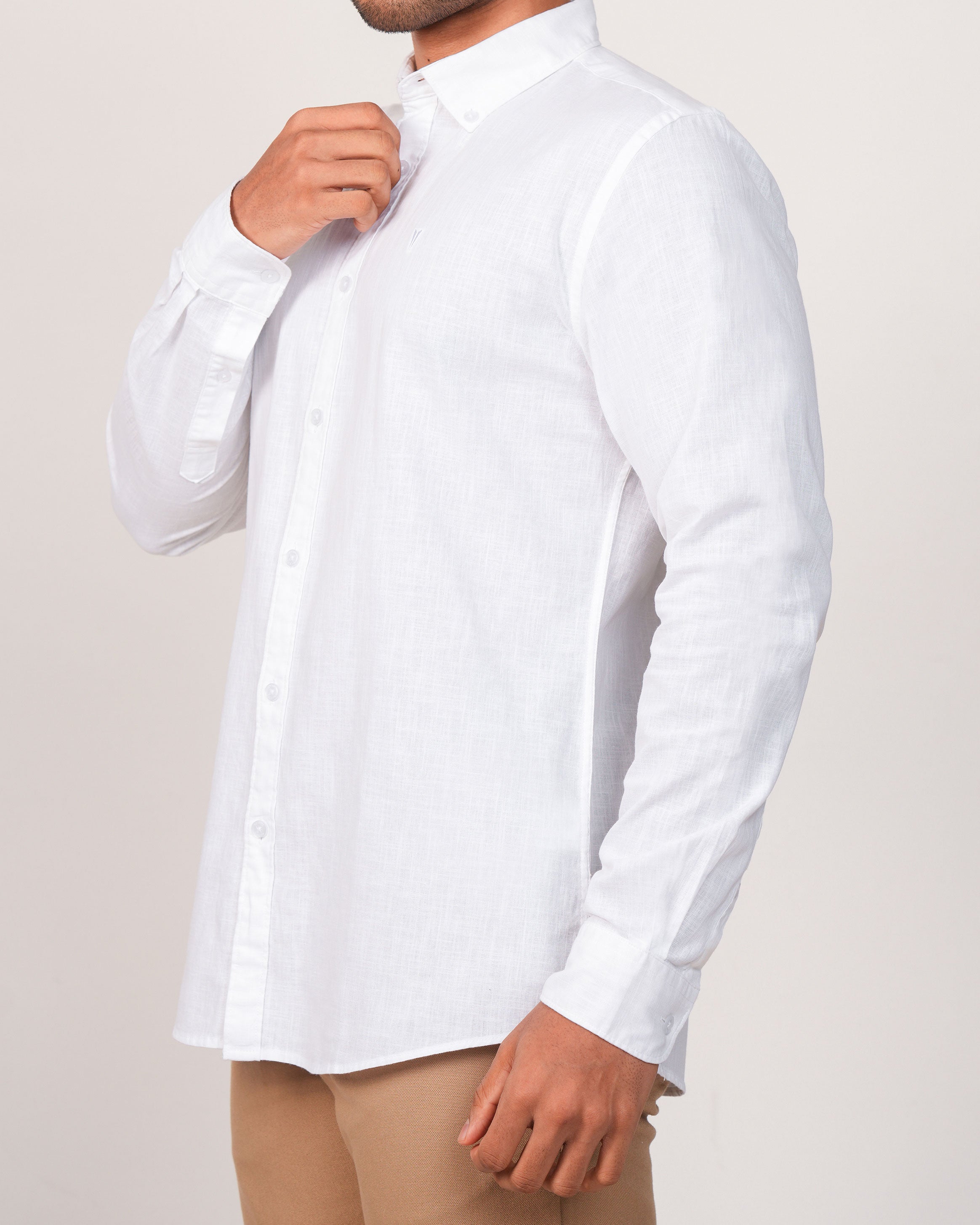 Emerald Active Plain Slim Fit-White