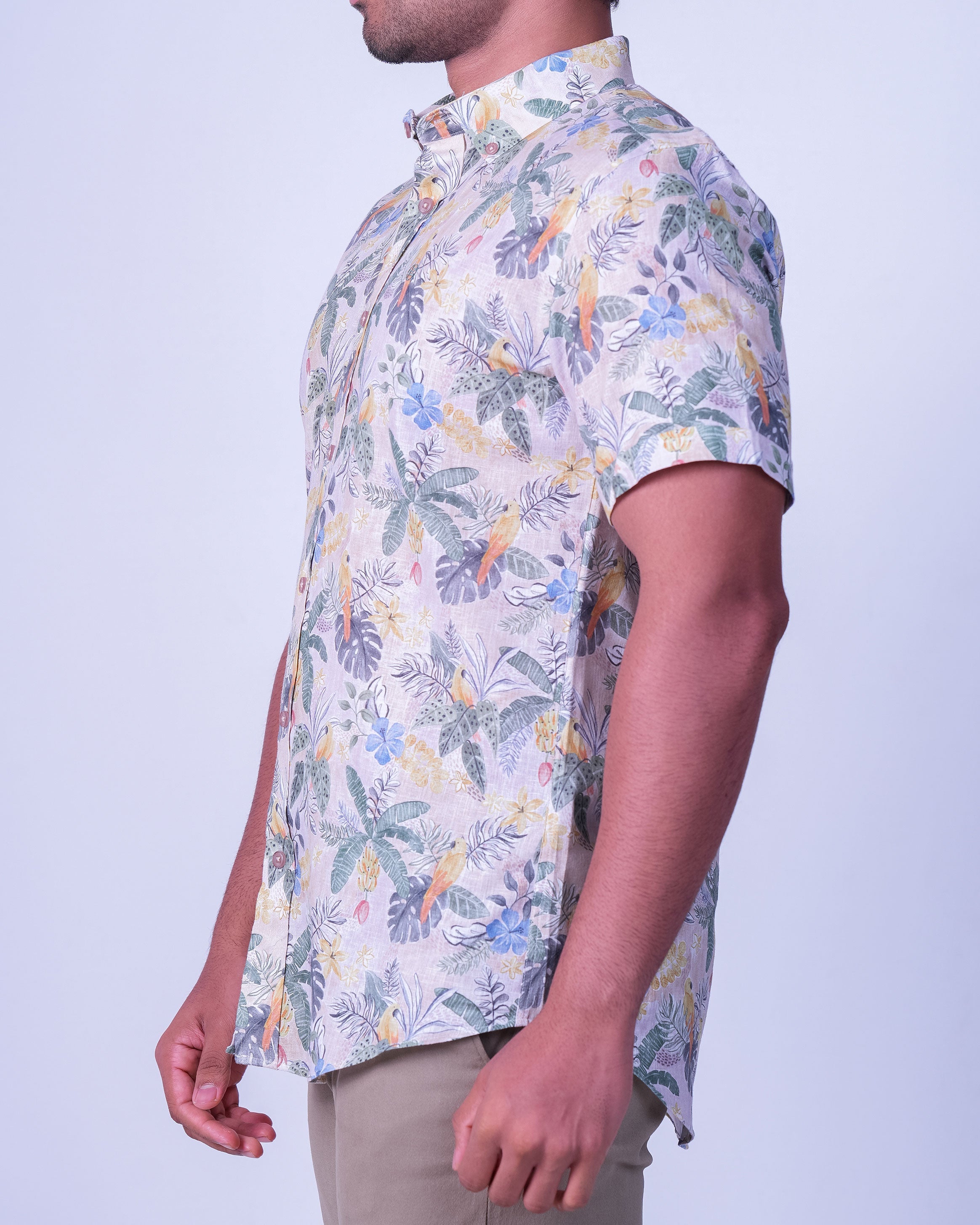 Emerald Casual Printed Regular Fit - Rugby Tan