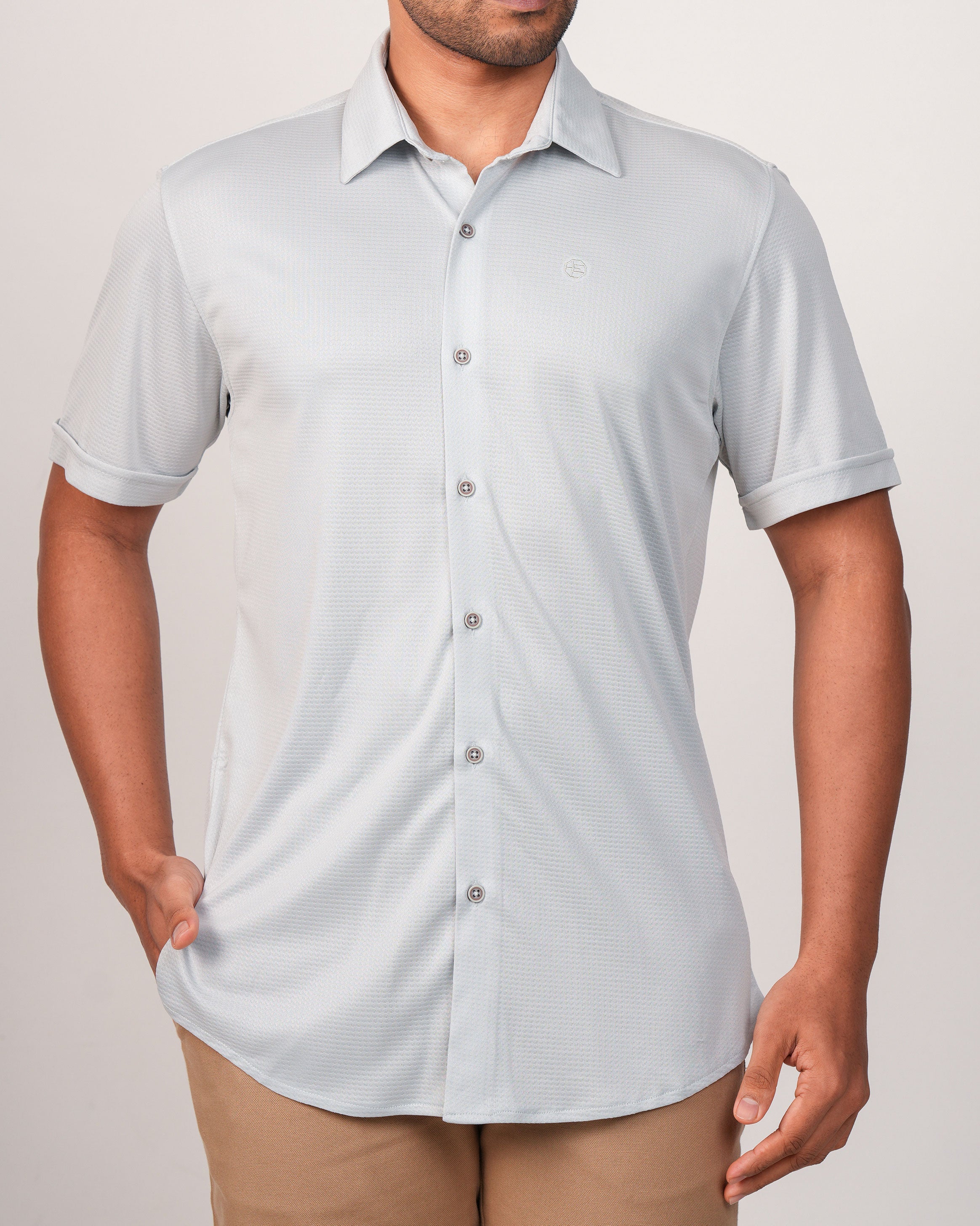 Emerald Casual Jacquard Regular Fit-High Rice