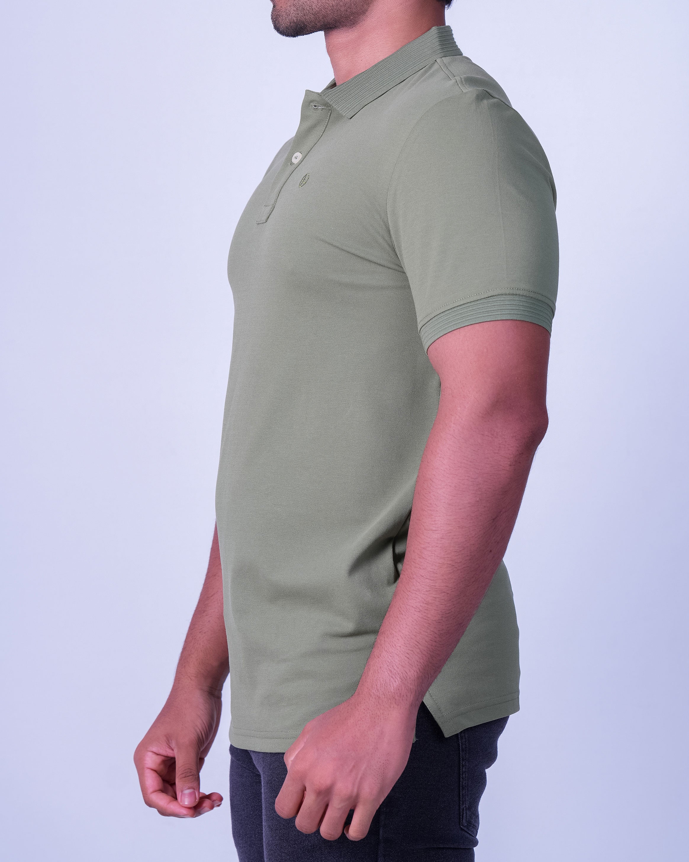 Emerald Polo Plain Slim Fit - Tuff Green