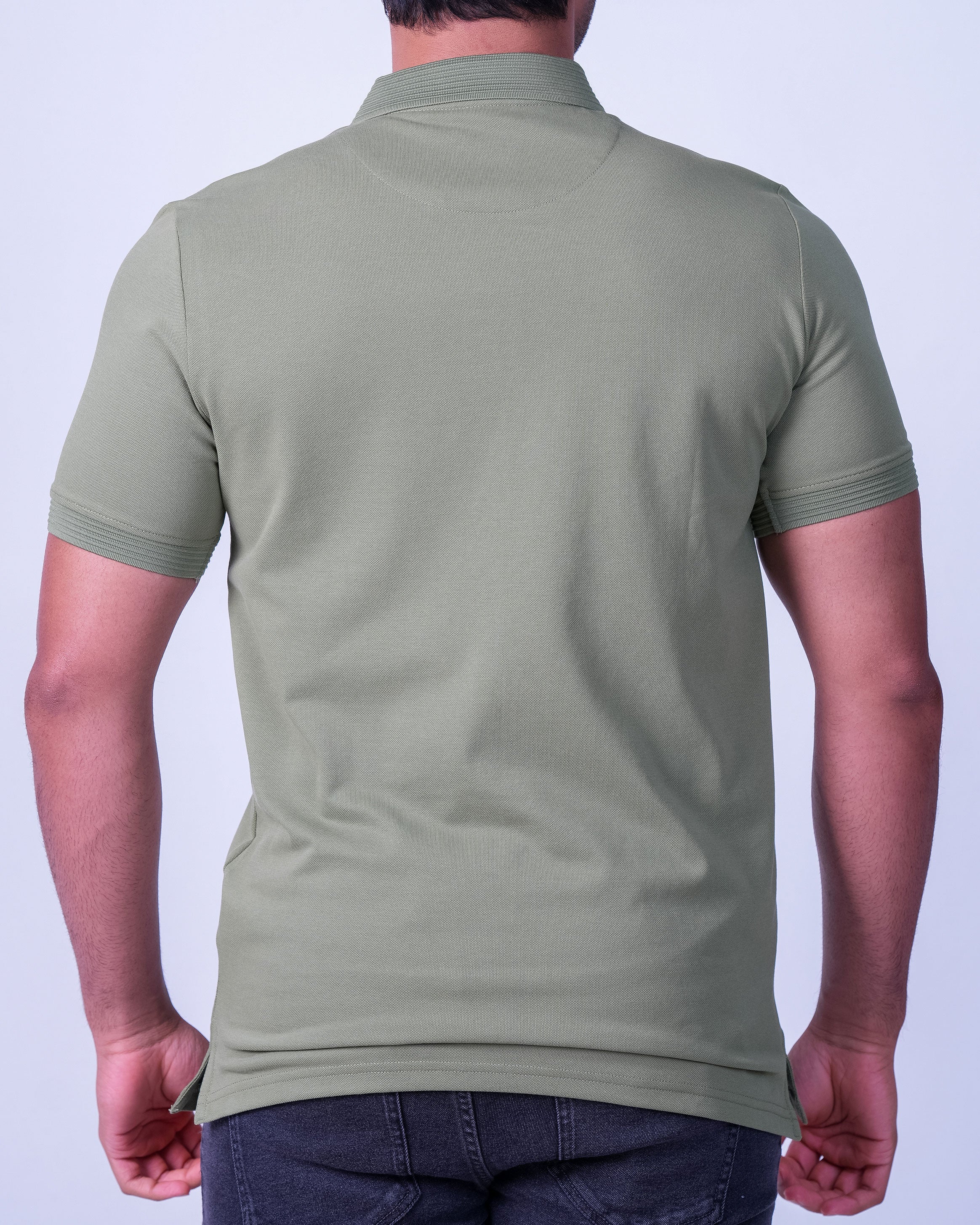 Emerald Polo Plain Slim Fit - Tuff Green