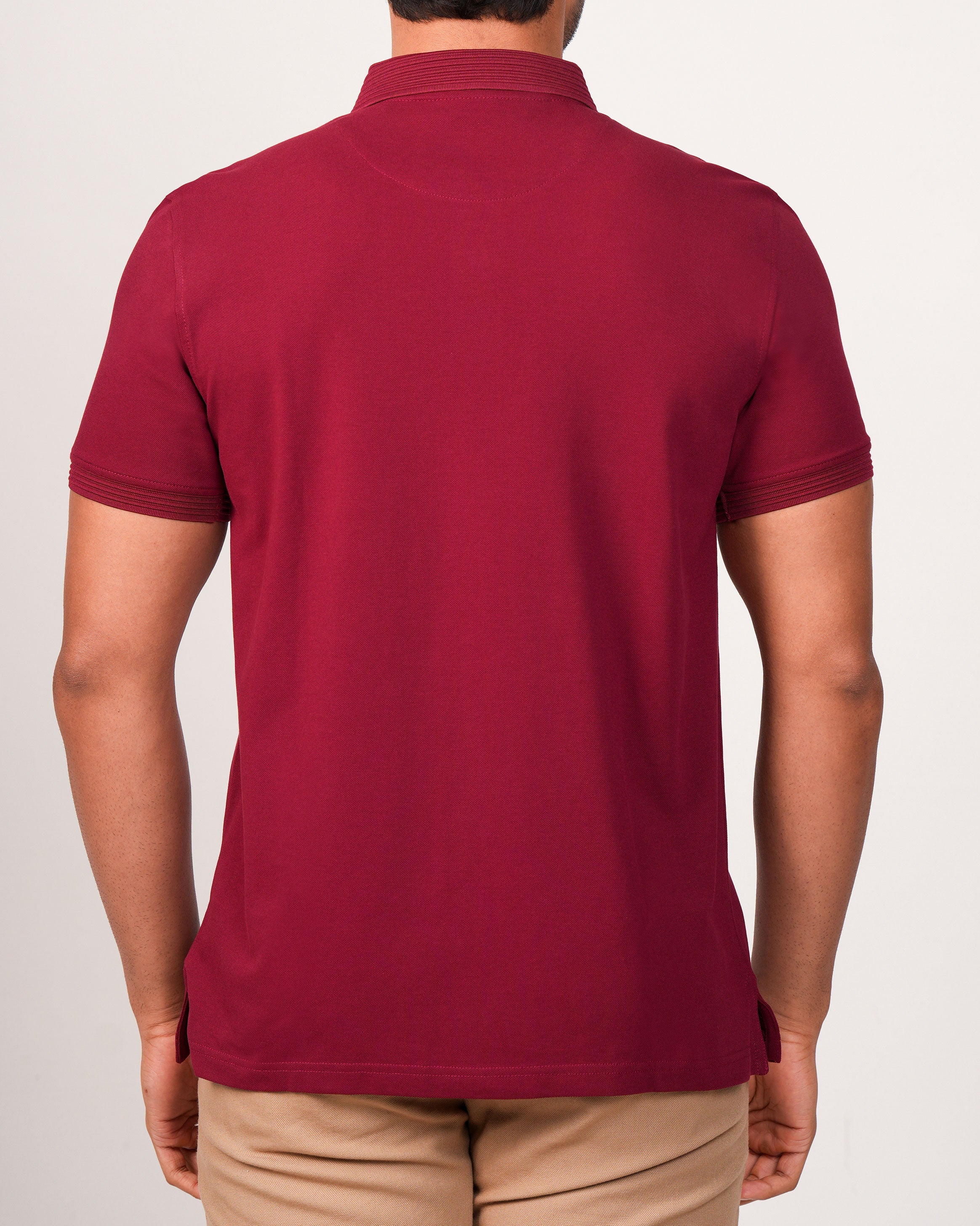 Emerald Polo Plain Slim Fit-Scarlet