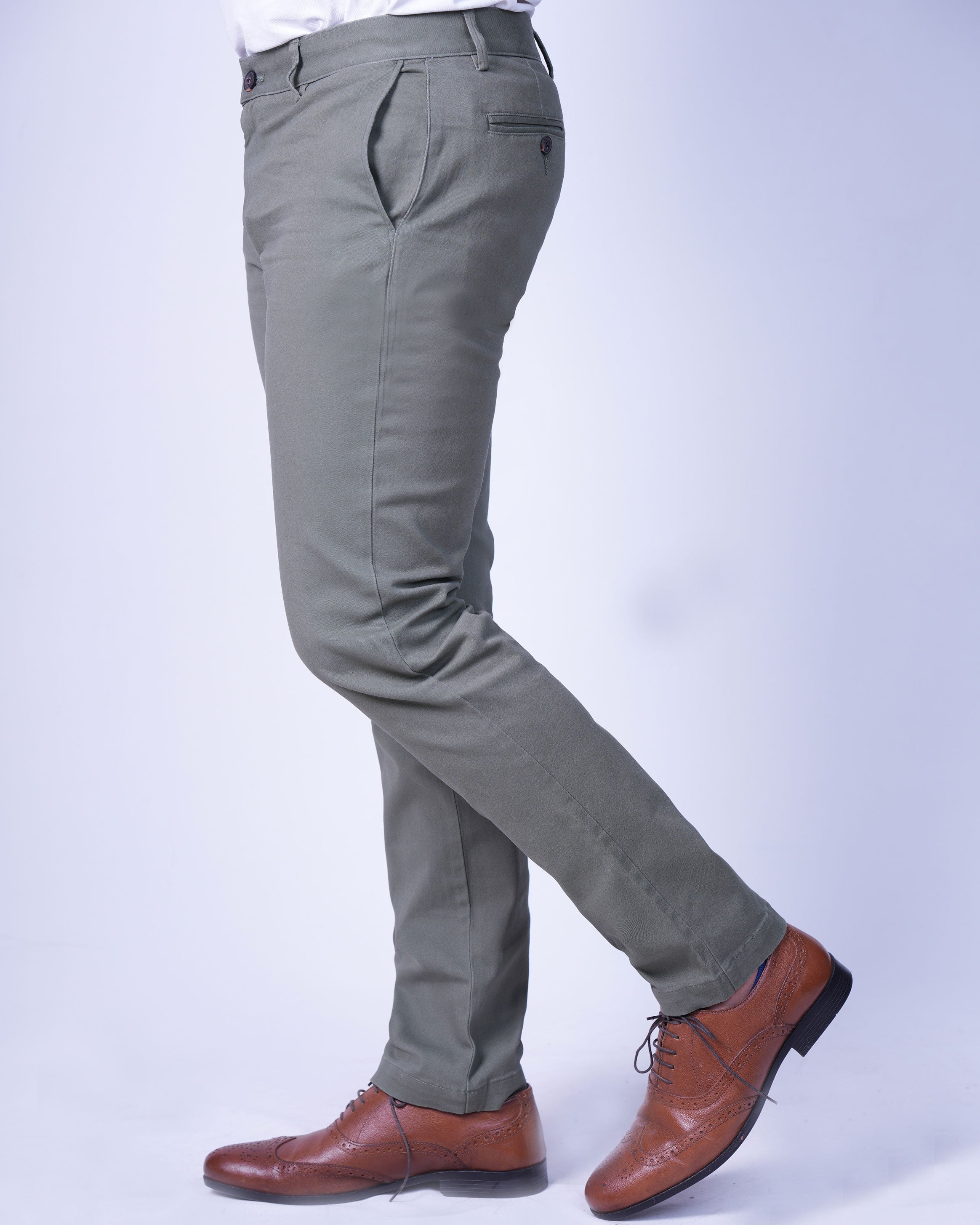 Emerald Chino Z - Elm Green