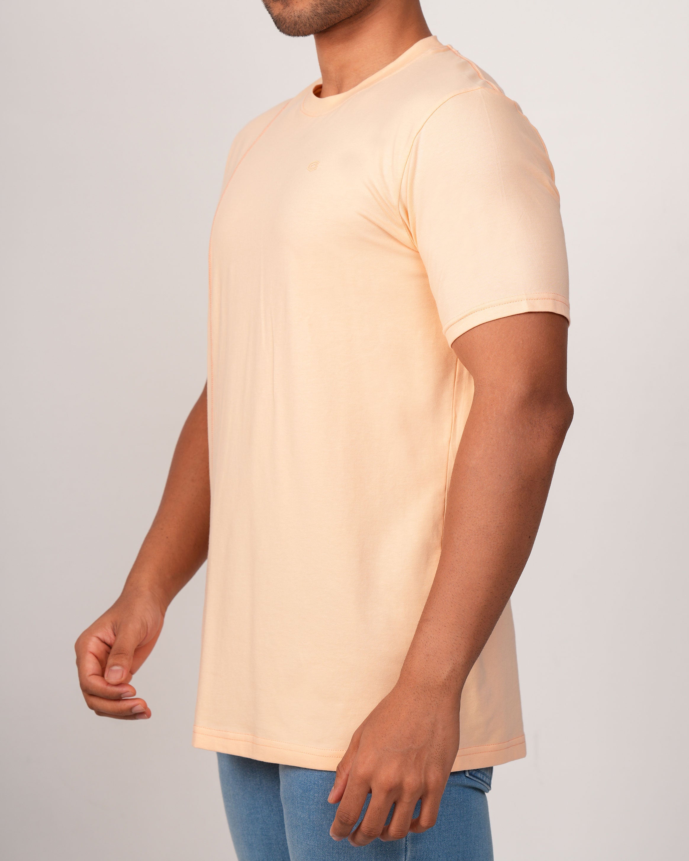 Emerald Crew Neck Slim Fit-Orange Creampuff