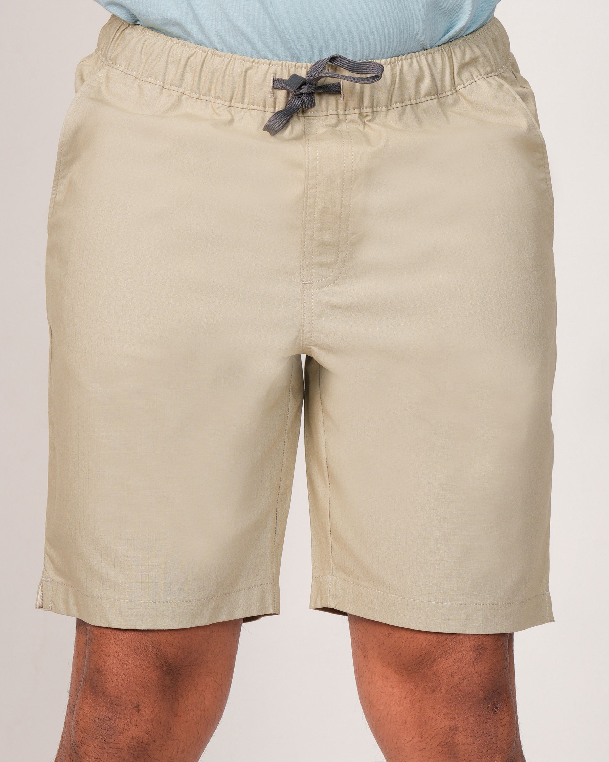 Emerald Chinoz Elasticated Short-Leather Brown