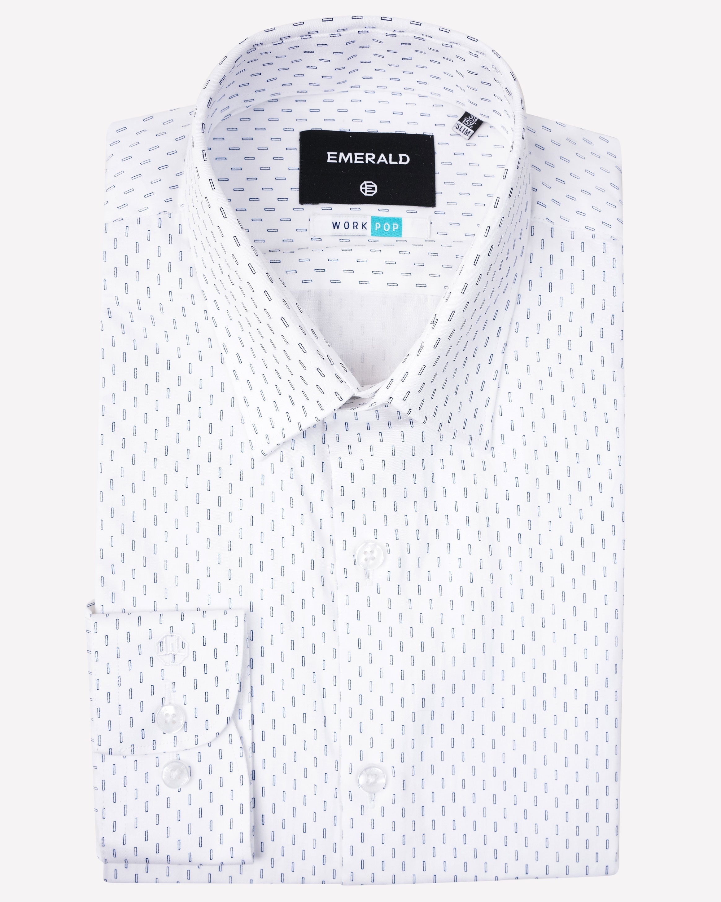 Emerald Formal Printed Slim Fit-Insignia Blue