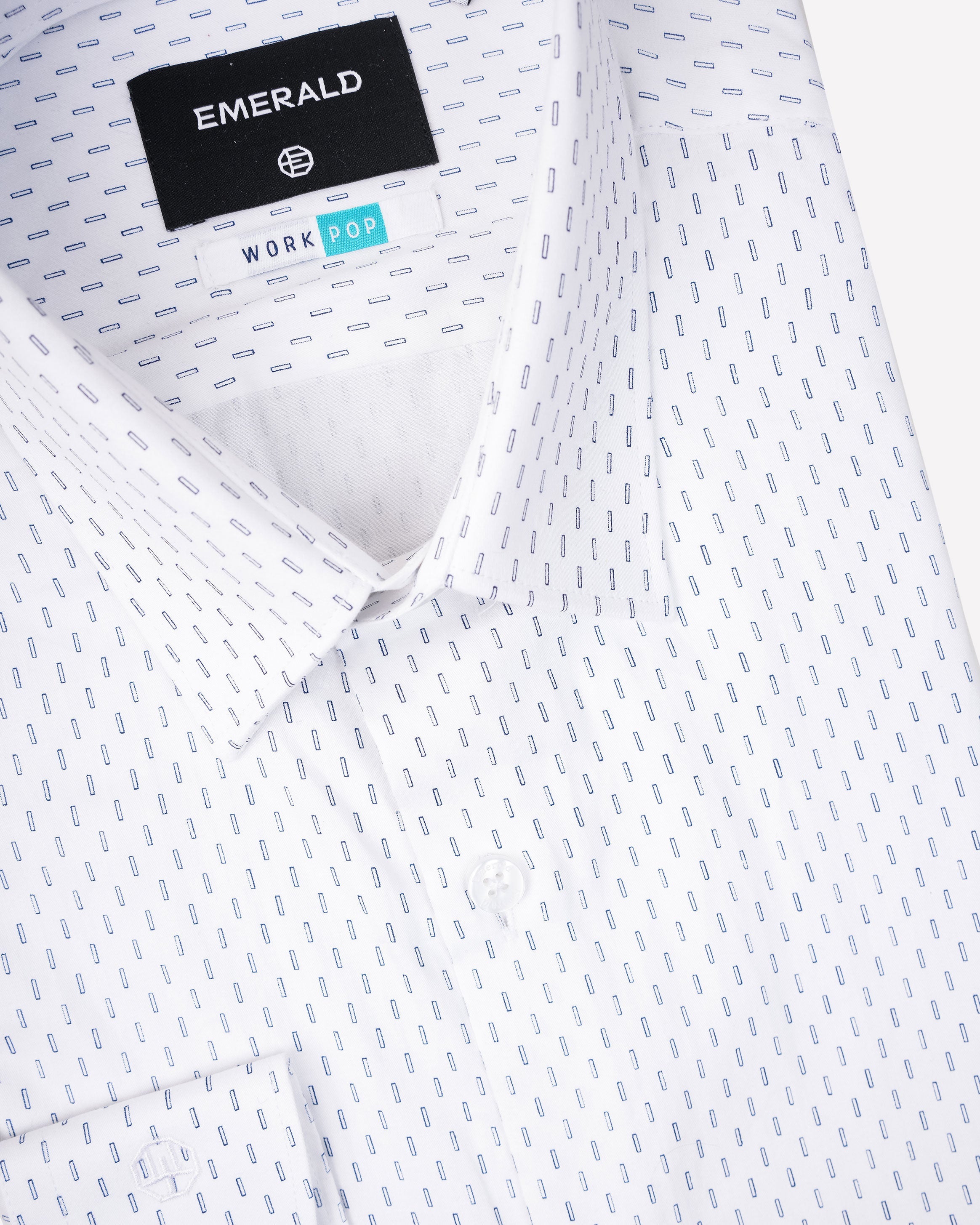 Emerald Formal Printed Slim Fit-Insignia Blue