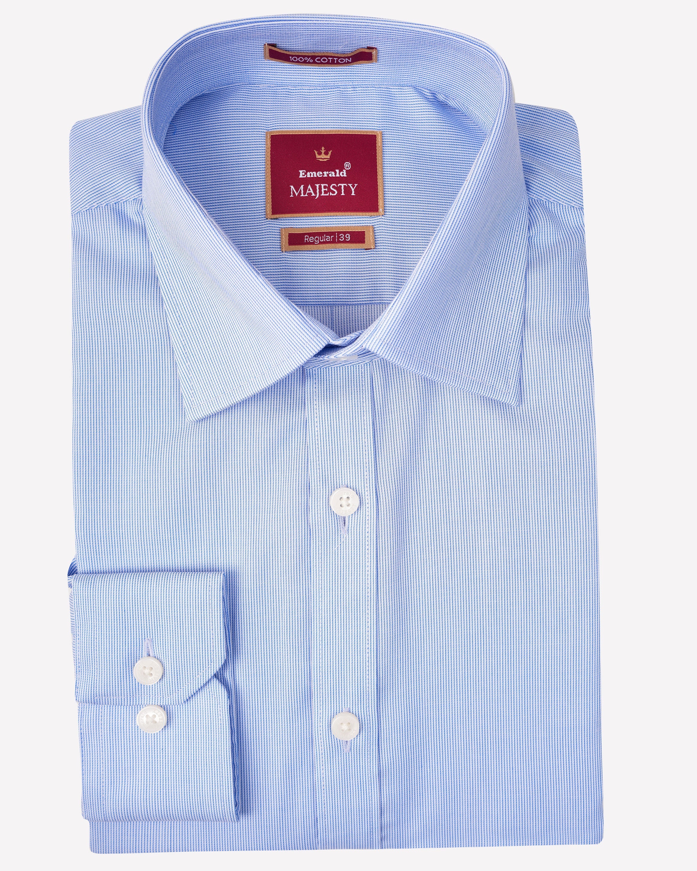 Emerald Majesty Stripe Regular Fit-Blue Nights