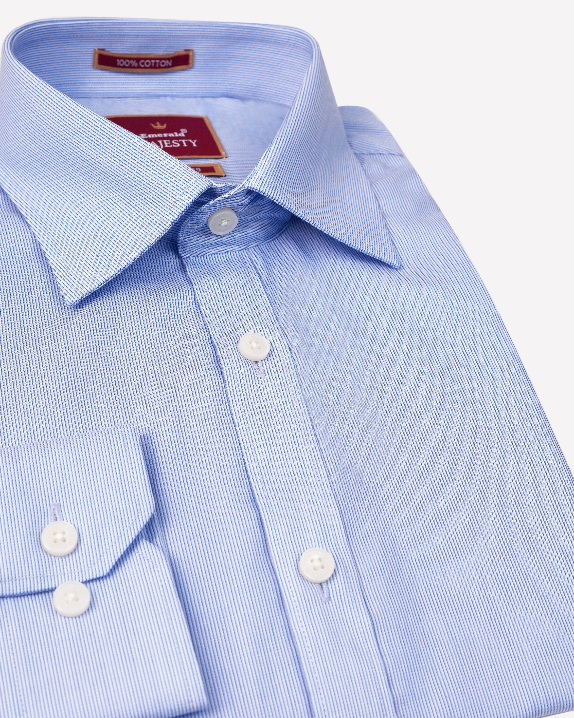 Emerald Majesty Stripe Regular Fit-Blue Nights