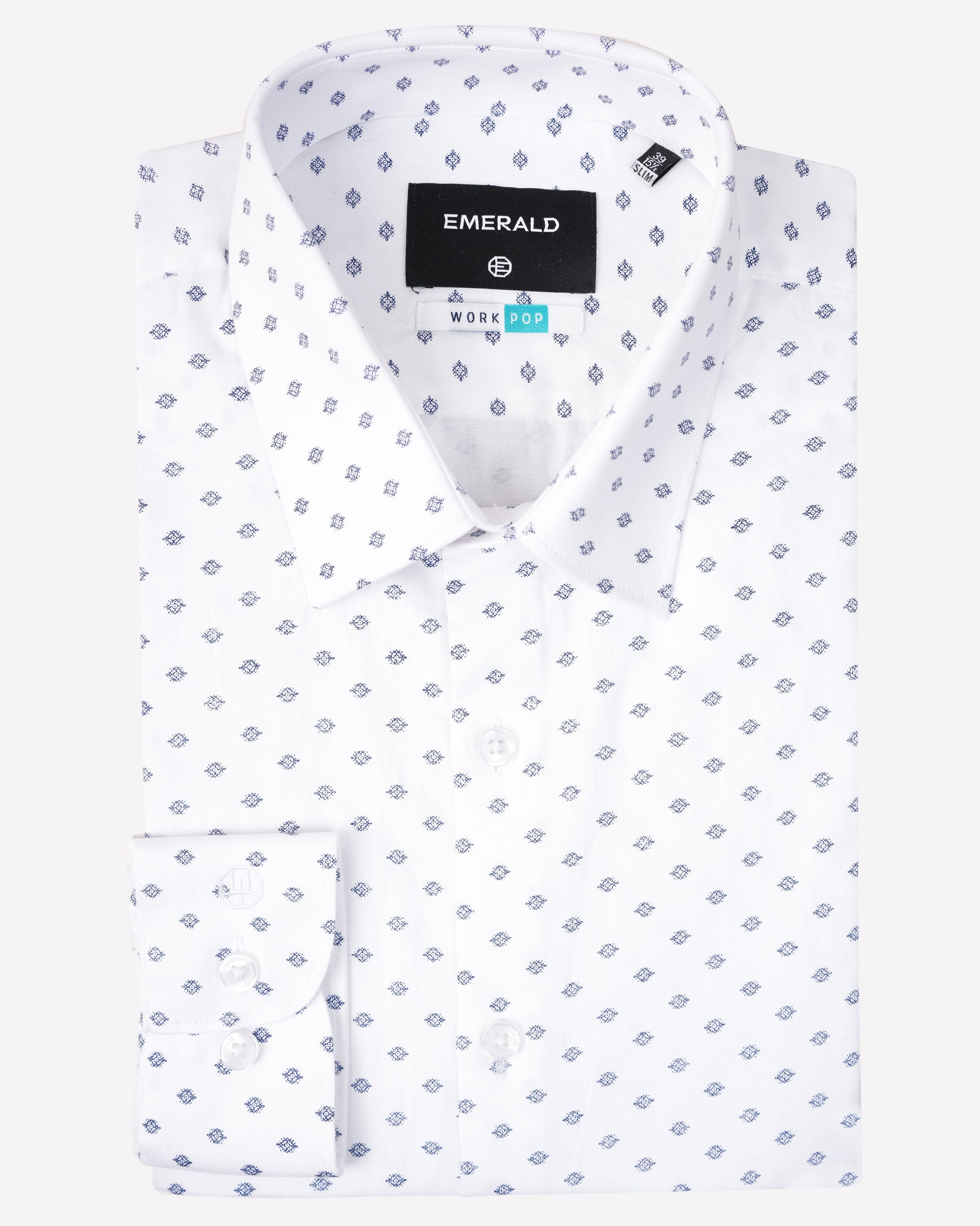 Emerald Formal Printed Slim Fit-Twilight