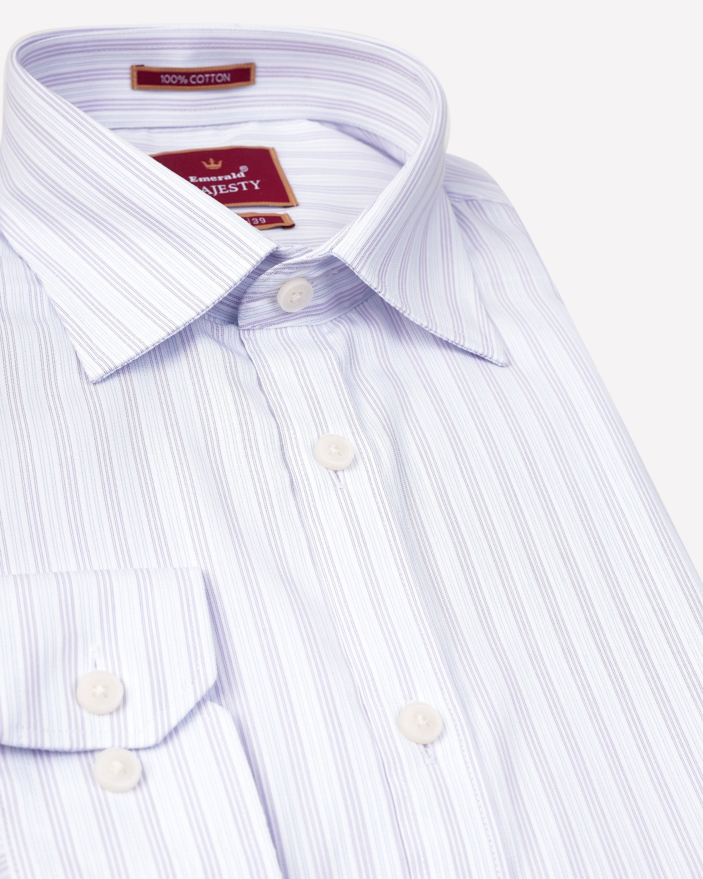 Emerald Majesty Stripe Regular Fit-Dusk Blue