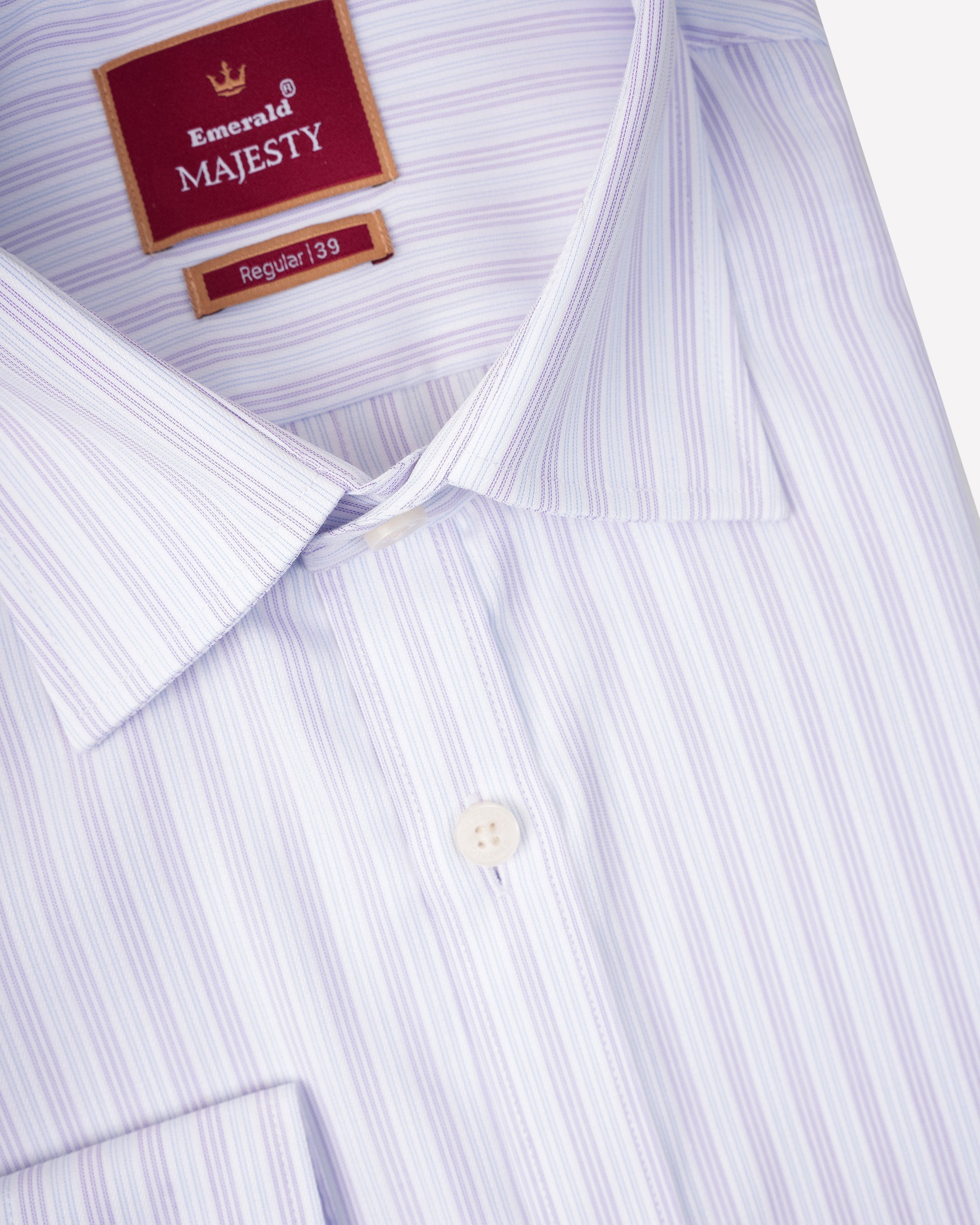 Emerald Majesty Stripe Regular Fit-Dusk Blue