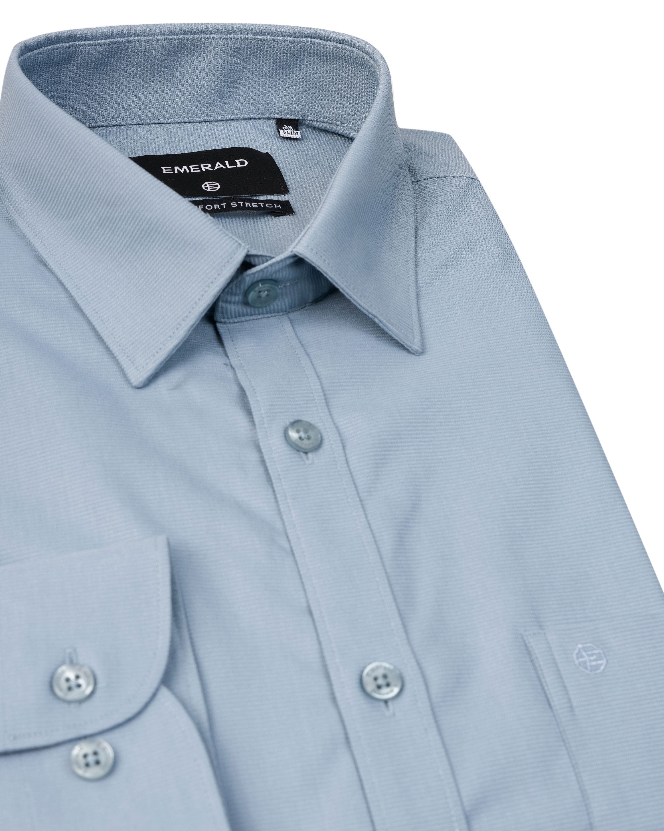 Emerald Formal Dobby Slim Fit-Ashley Blue