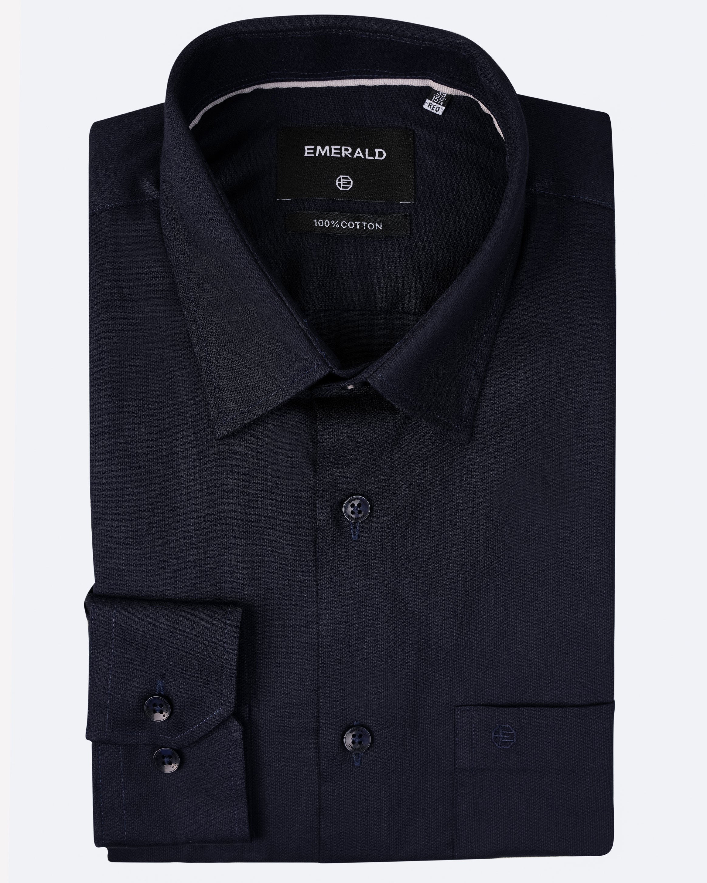 Emerald Evening Plain Regular Fit-Astral Aura