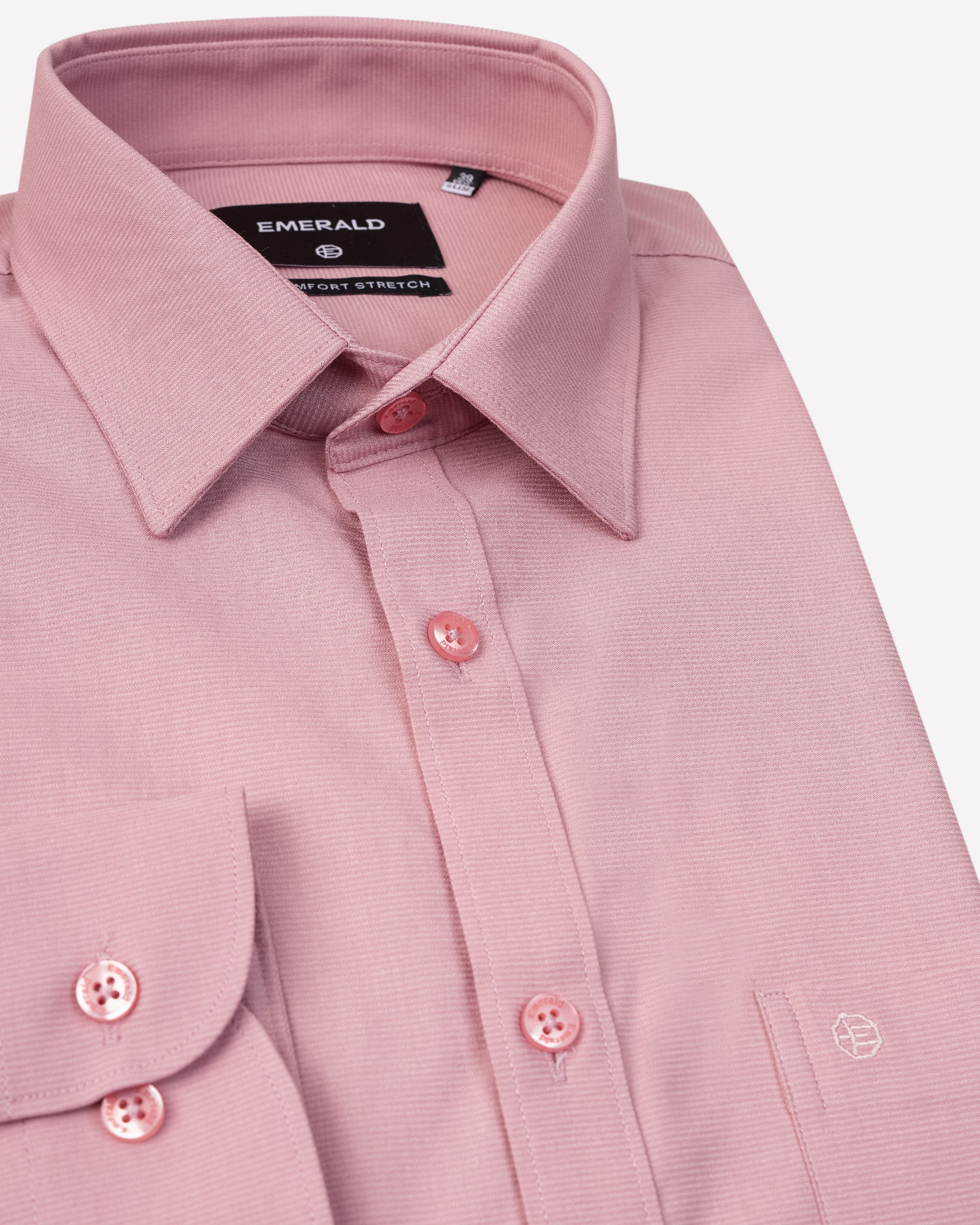 Emerald Formal Dobby Slim Fit-Pink Nectar