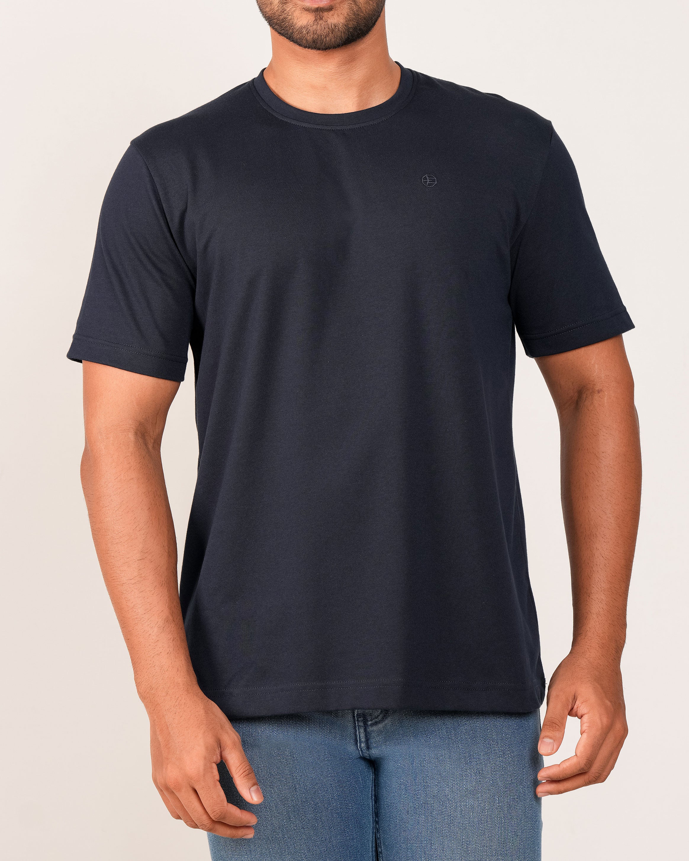 Emerald Crew Neck Tee - Blue Depths