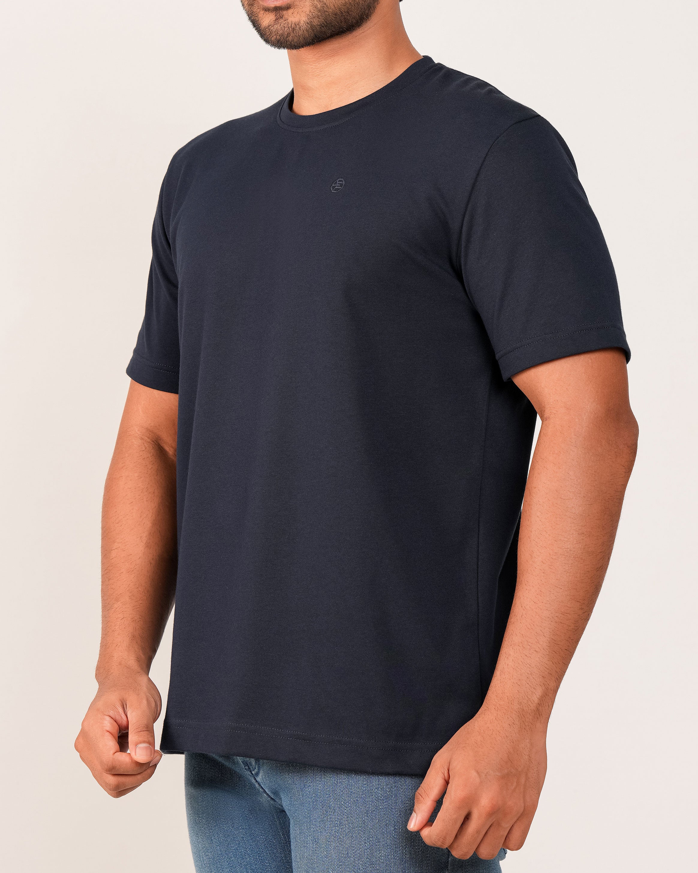 Emerald Crew Neck Tee - Blue Depths