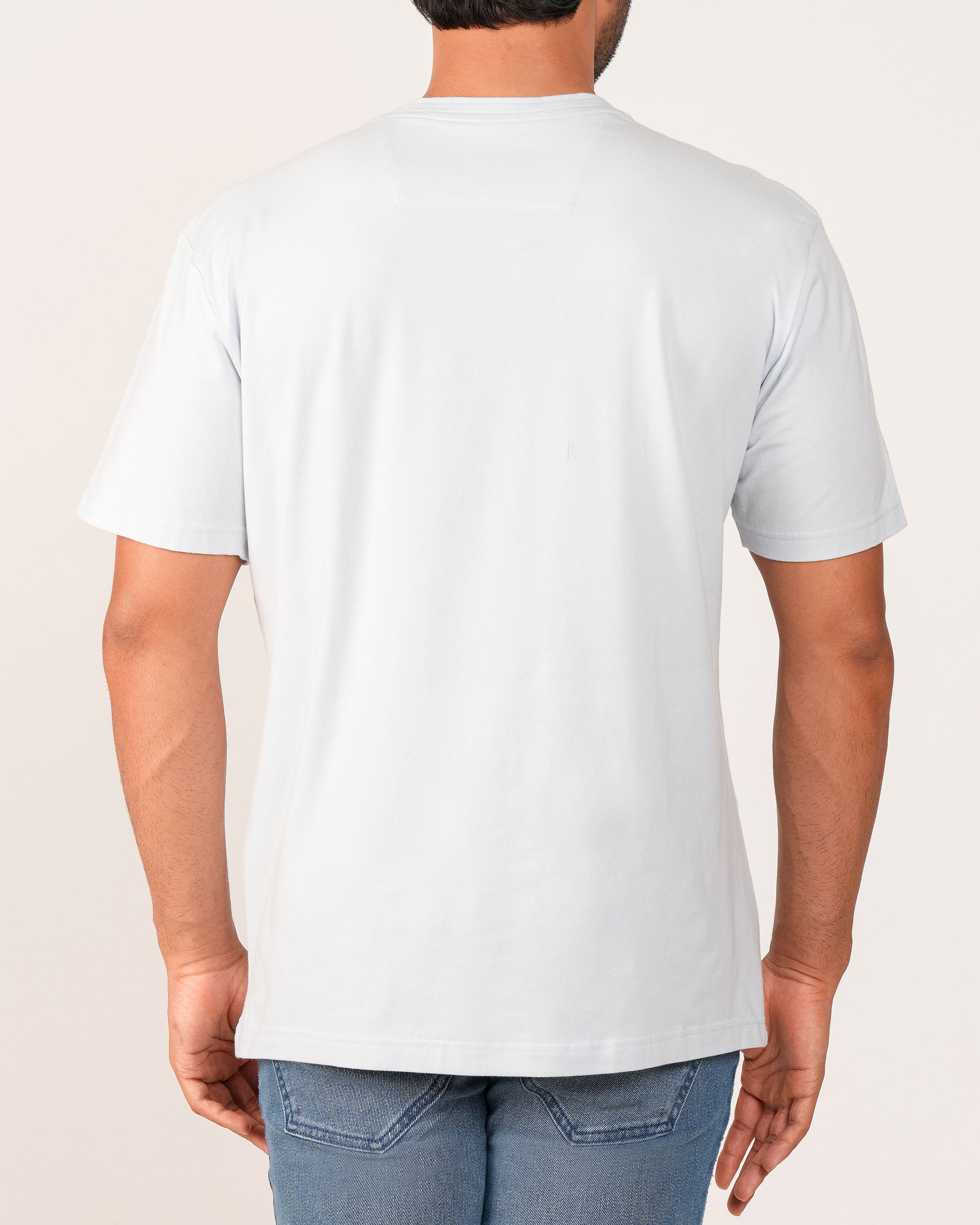 Emerald Oversized Crew Neck Tee - Pastel Blue