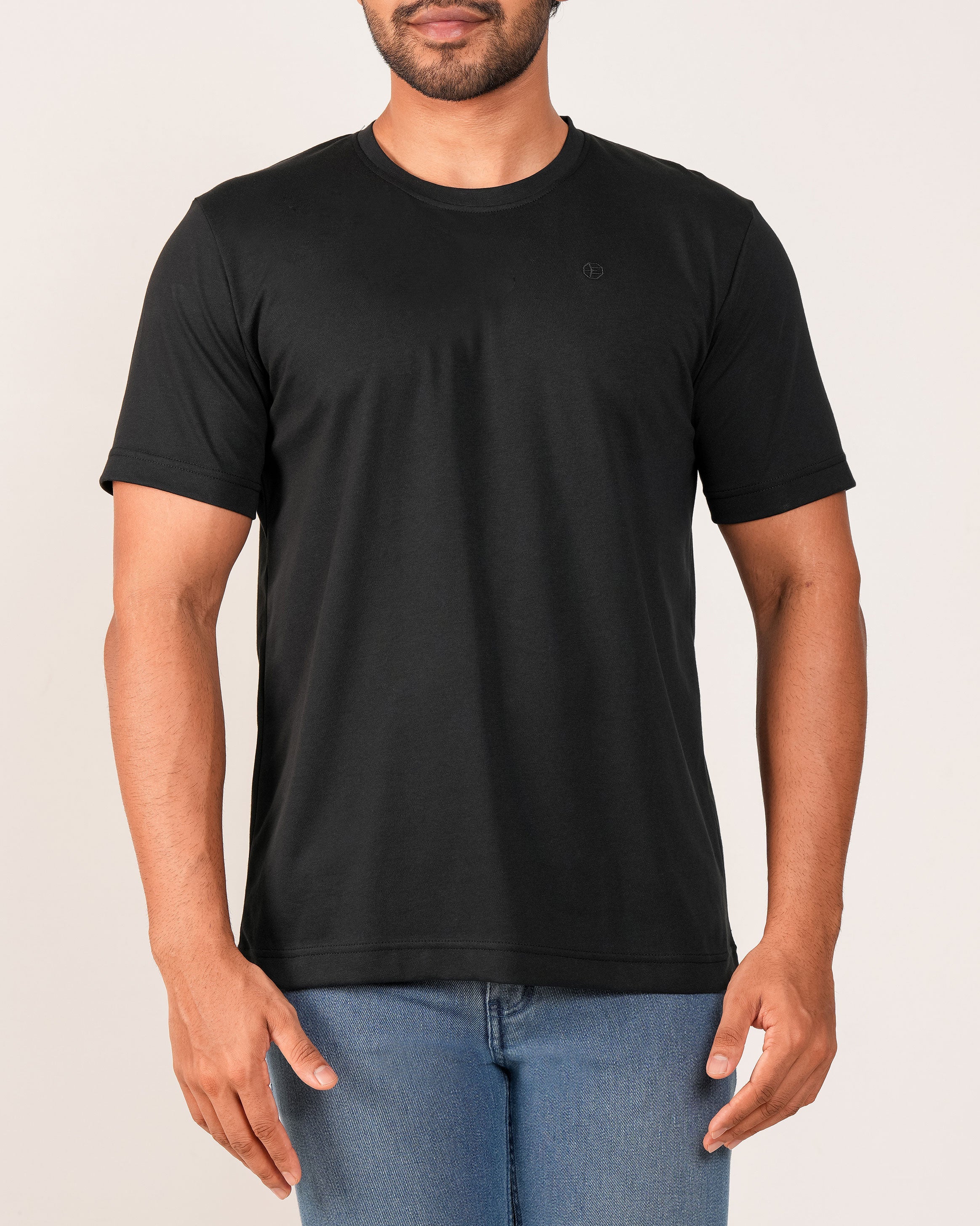 Emerald Crew Neck Tee - Licorice
