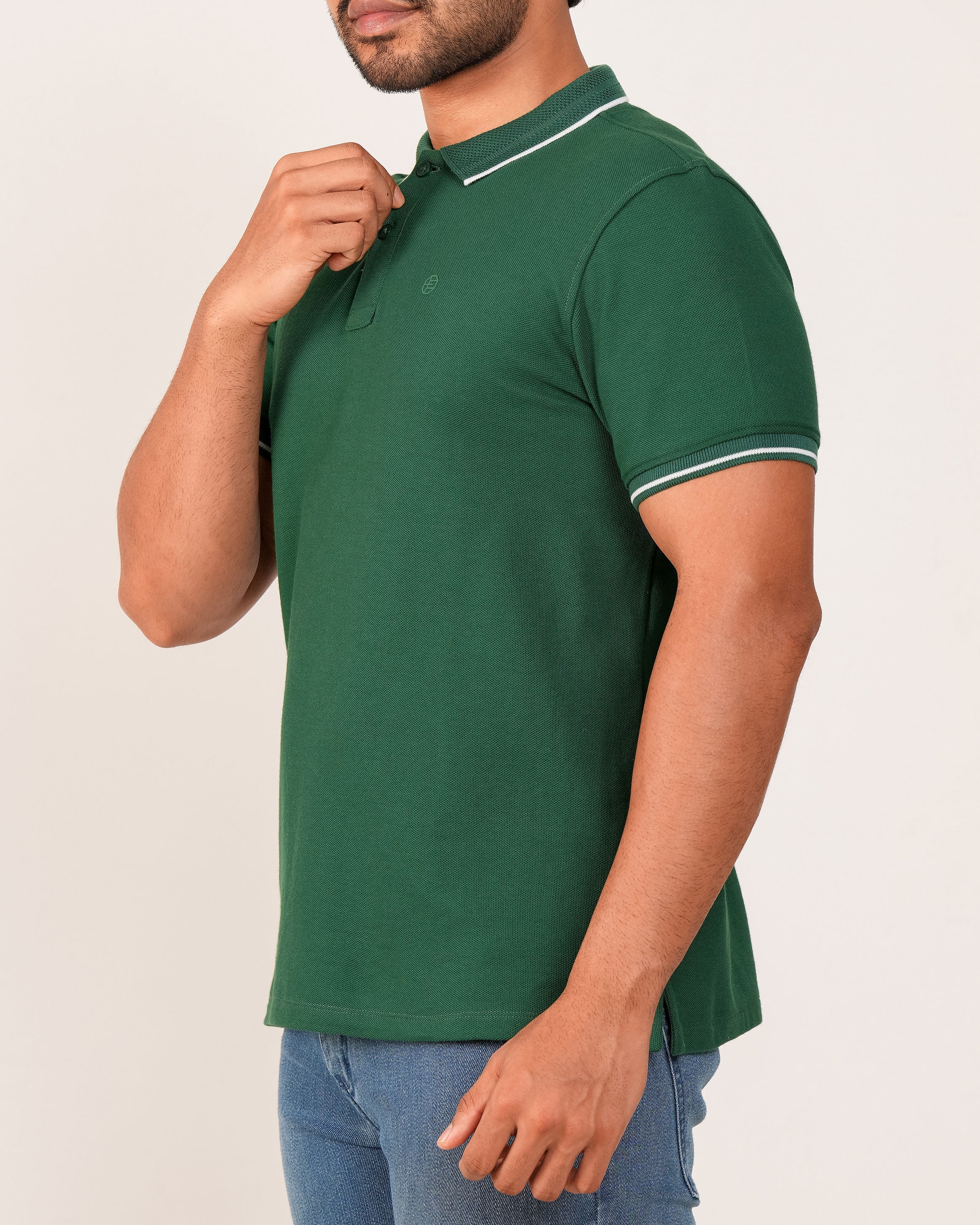 Emerald Polo Plain Slim Fit - Verdant Green