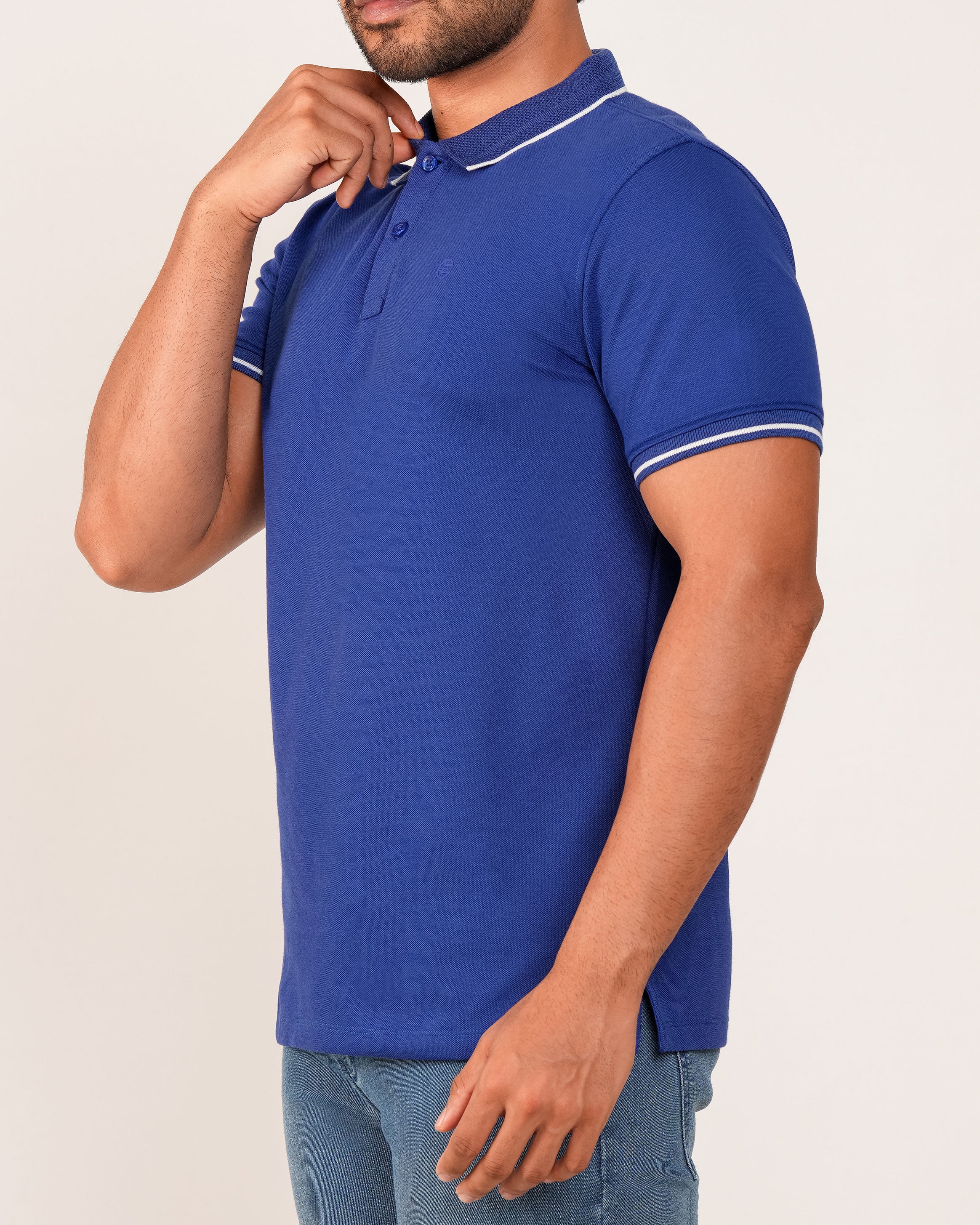 Emerald Polo Plain Slim Fit - Patriat Blue