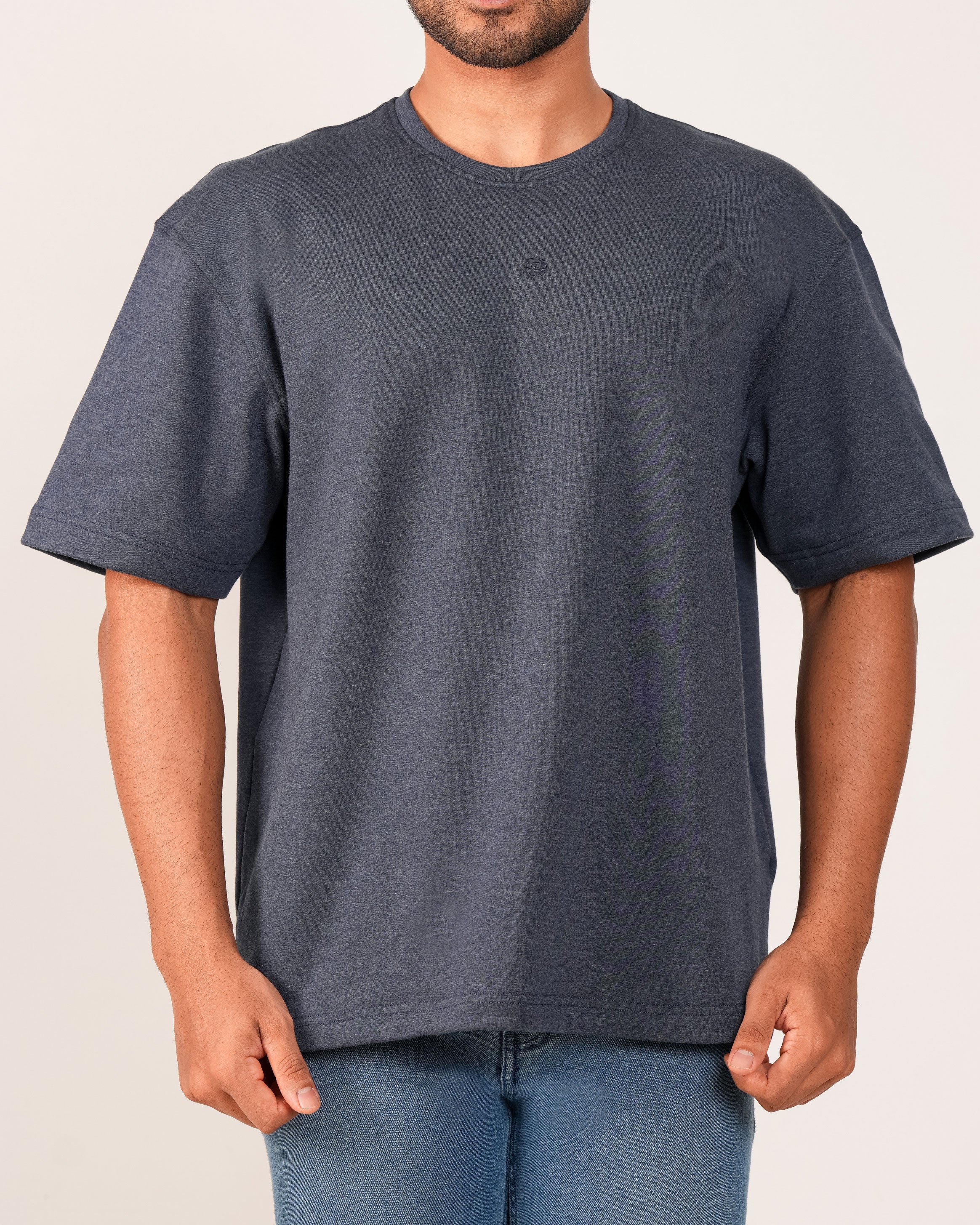 Emerald Oversized Crew Neck Tee - Royal