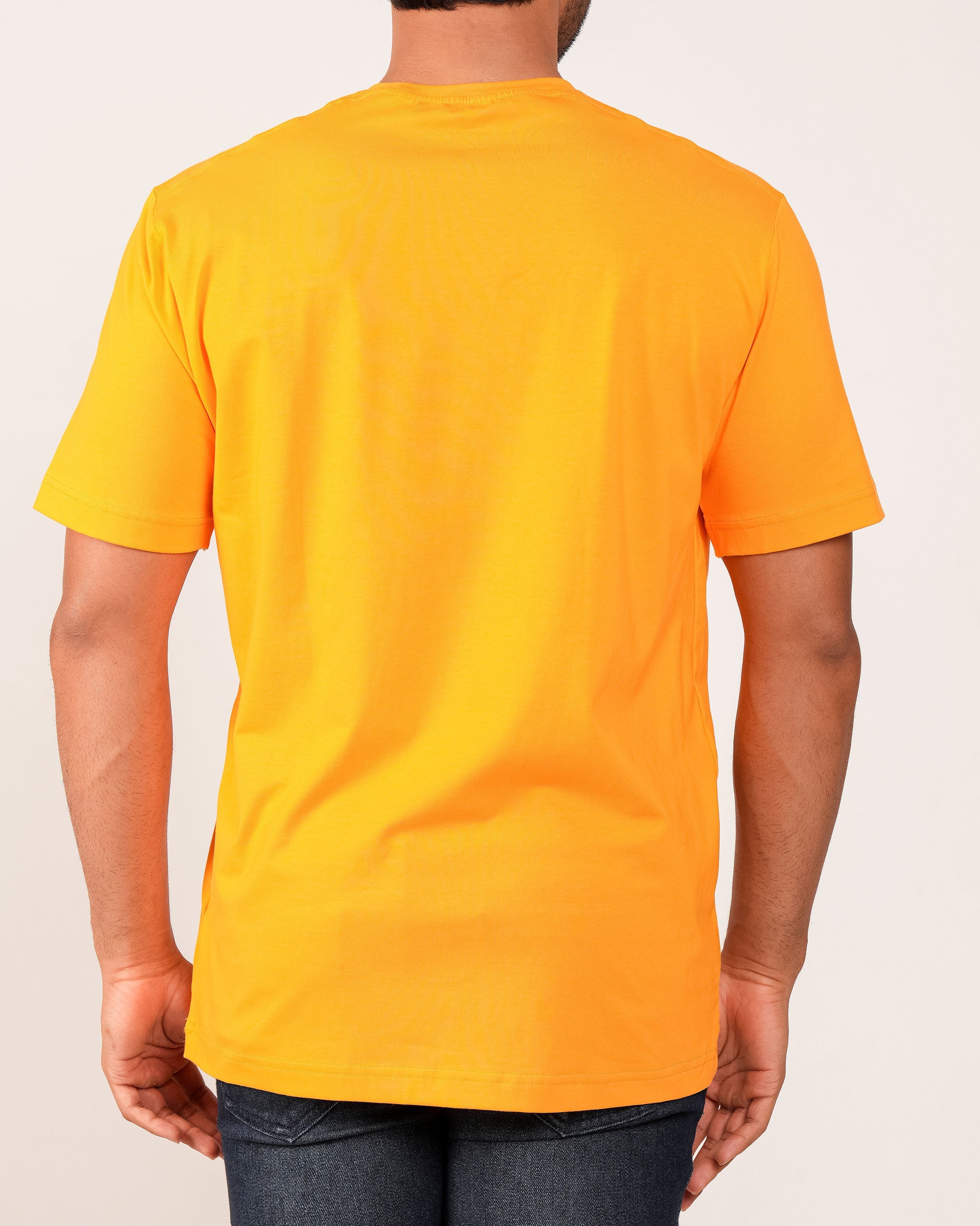 Emerald Crew Neck Tee - Blazing Orange