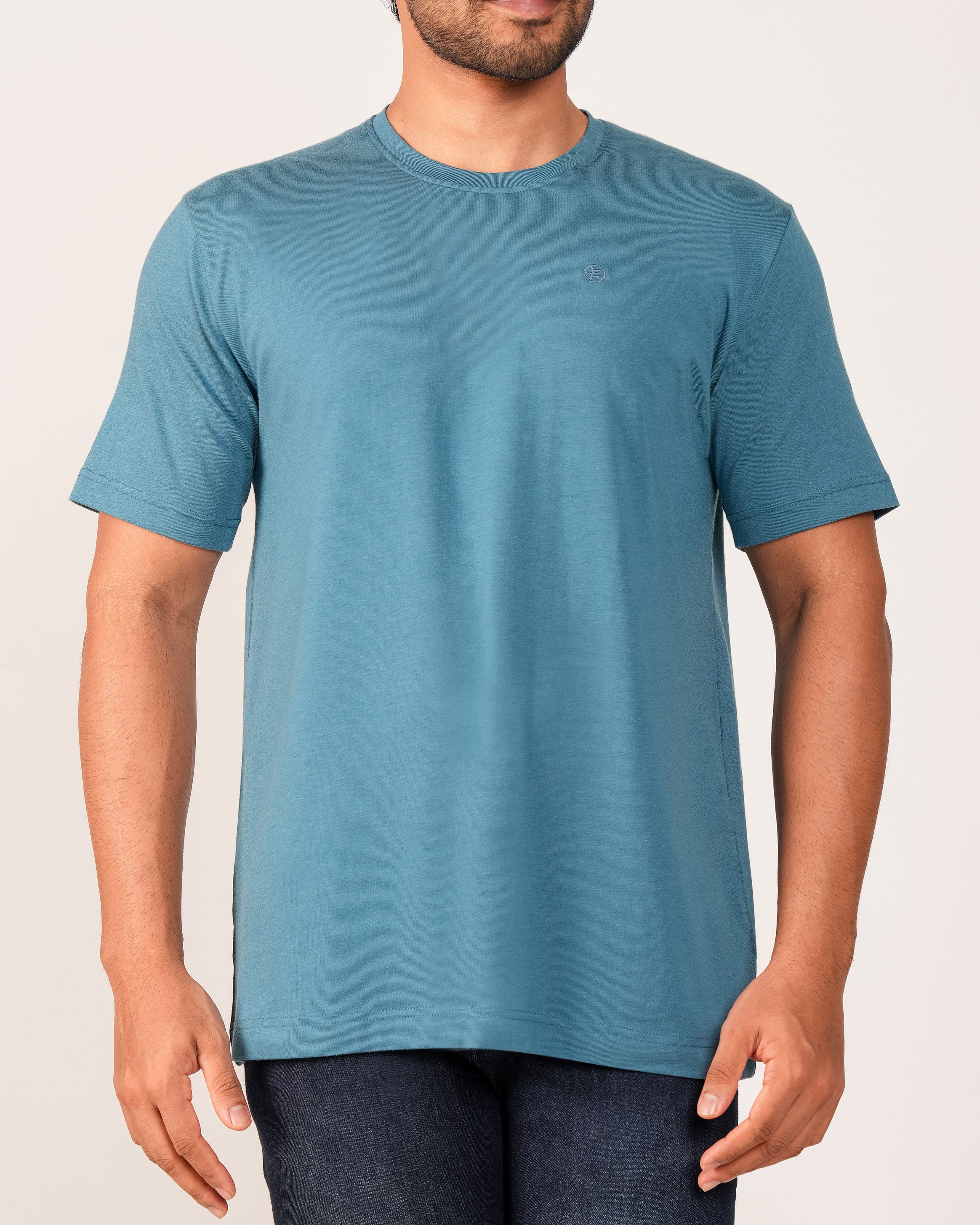 Emerald Crew Neck Tee - Sky Way