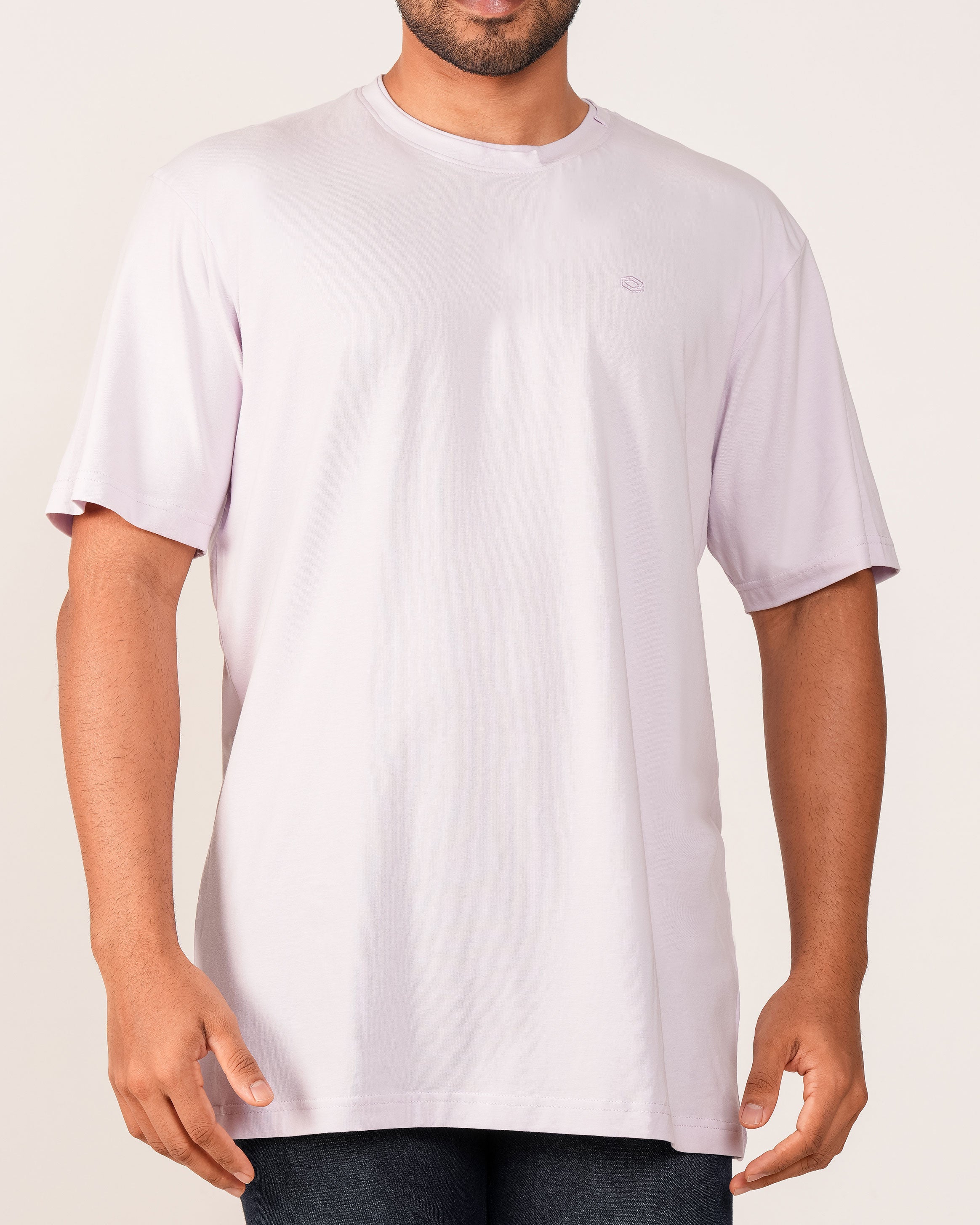 Emerald Oversized Crew Neck Tee - Orchid Hush