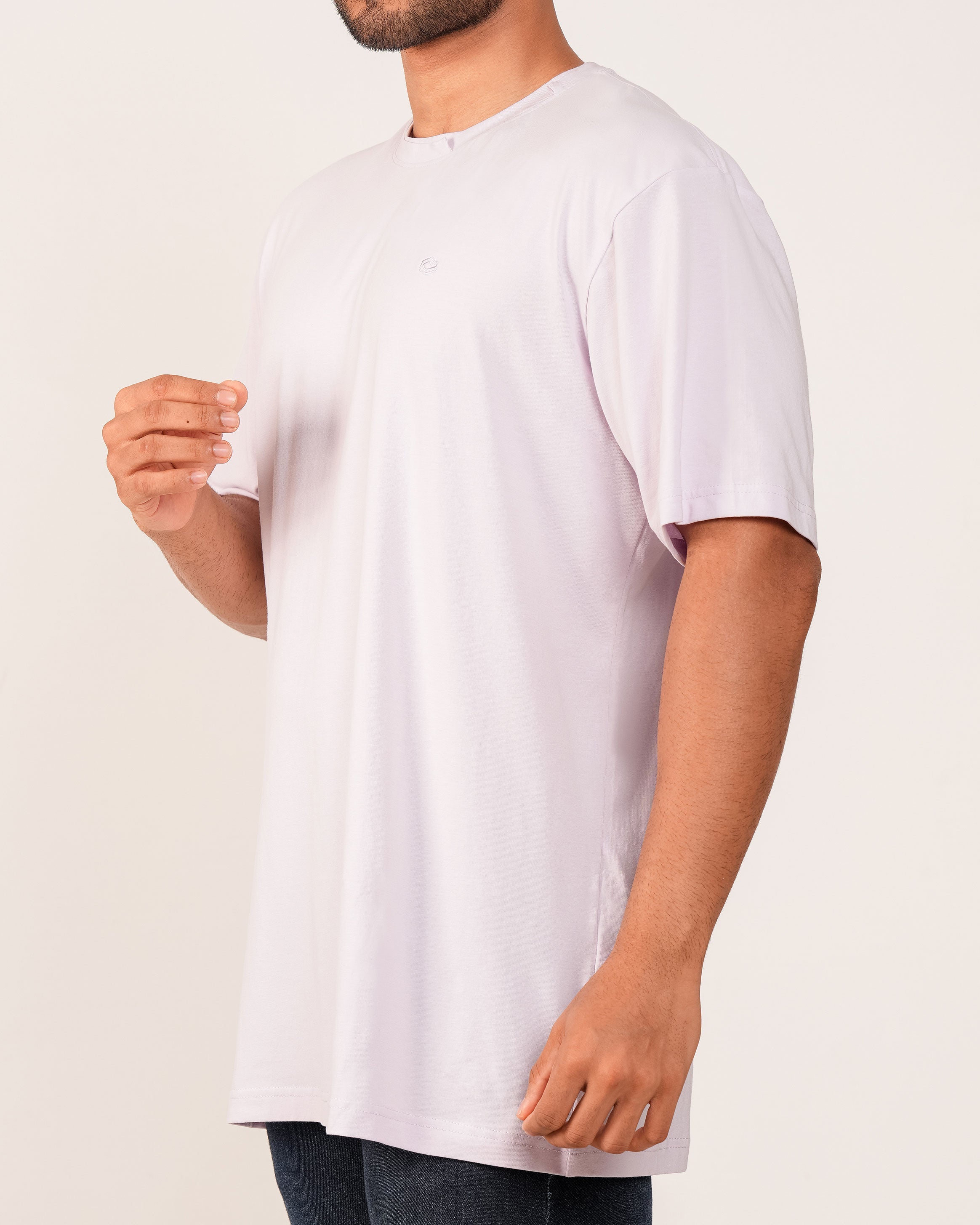 Emerald Oversized Crew Neck Tee - Orchid Hush