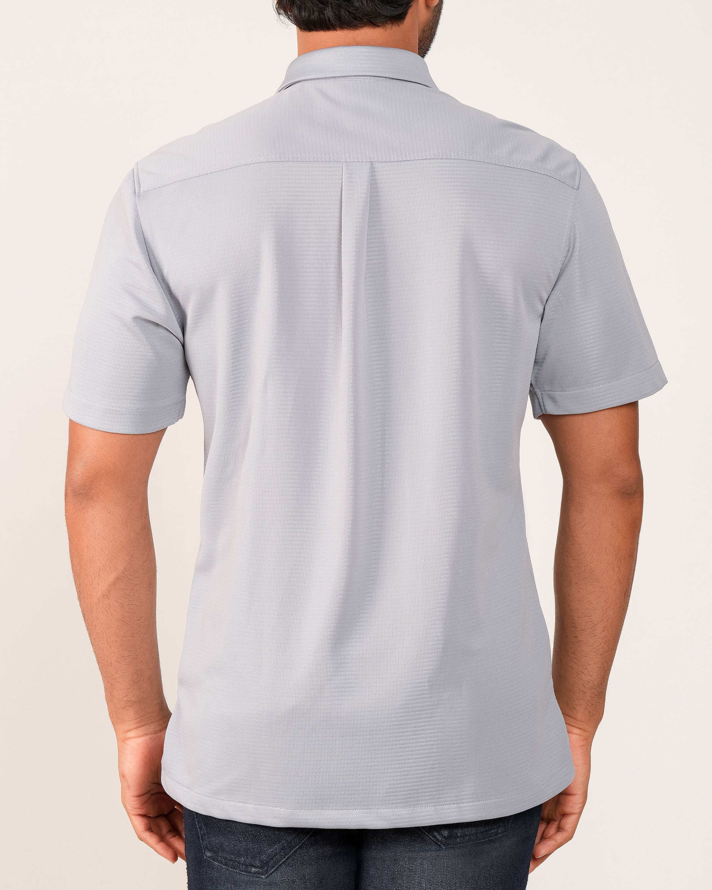 Emerald Causal Regular Fit Knit Shirt - Charcoal