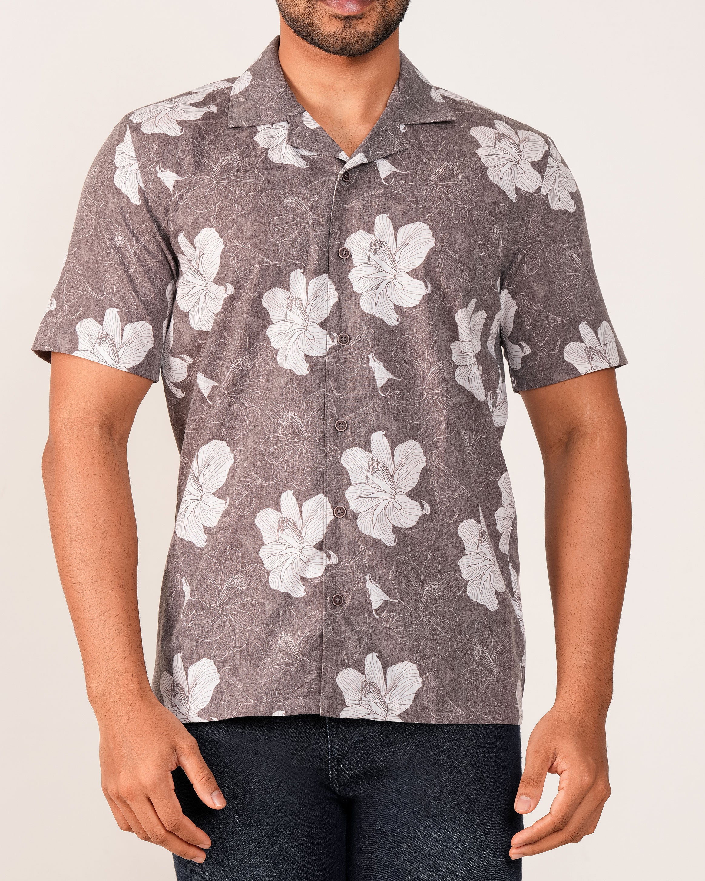 Emerald Casual Printed Leisure Fit - Potting Soil
