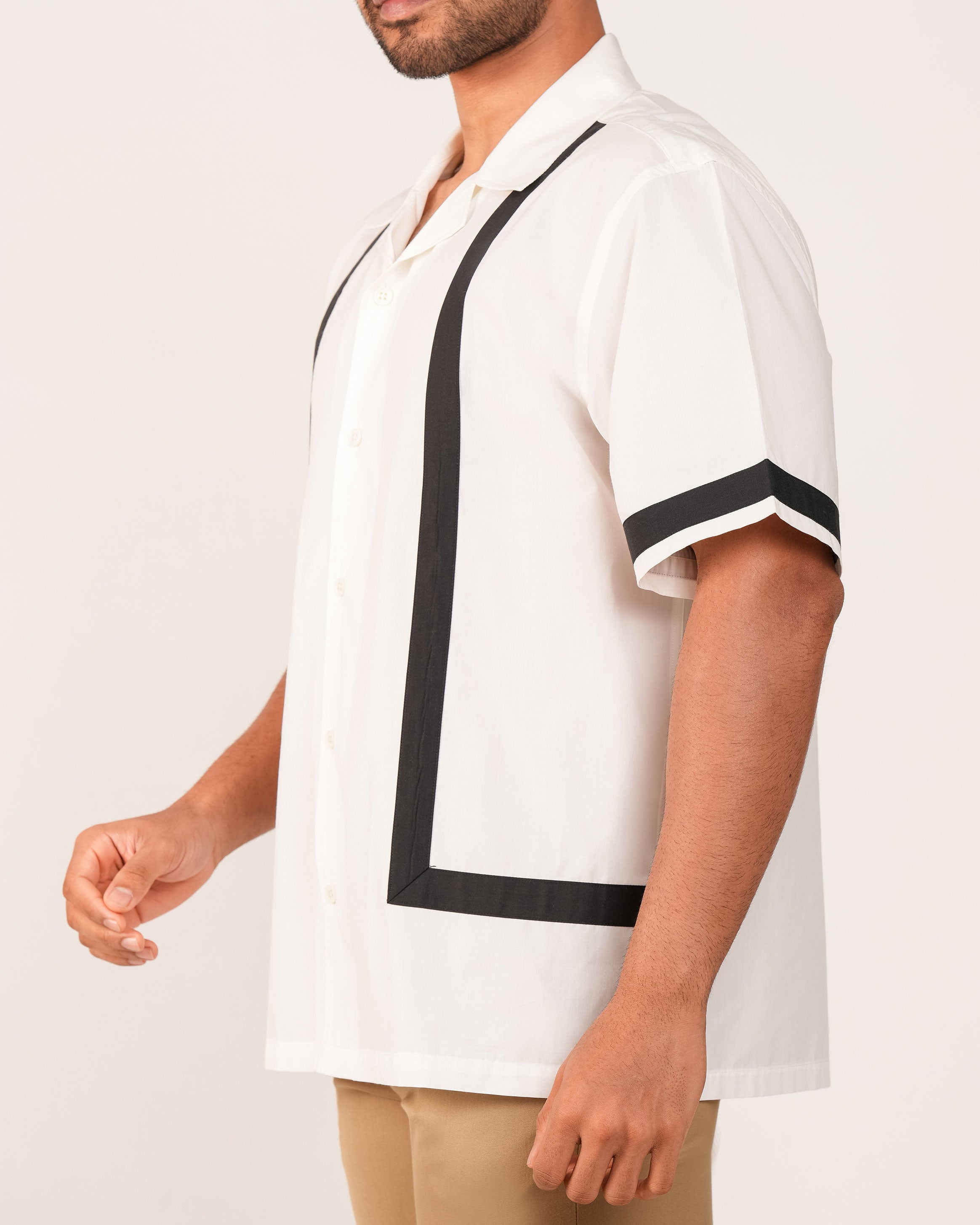 Emerald Casual Oversized Shirt - Vanilla