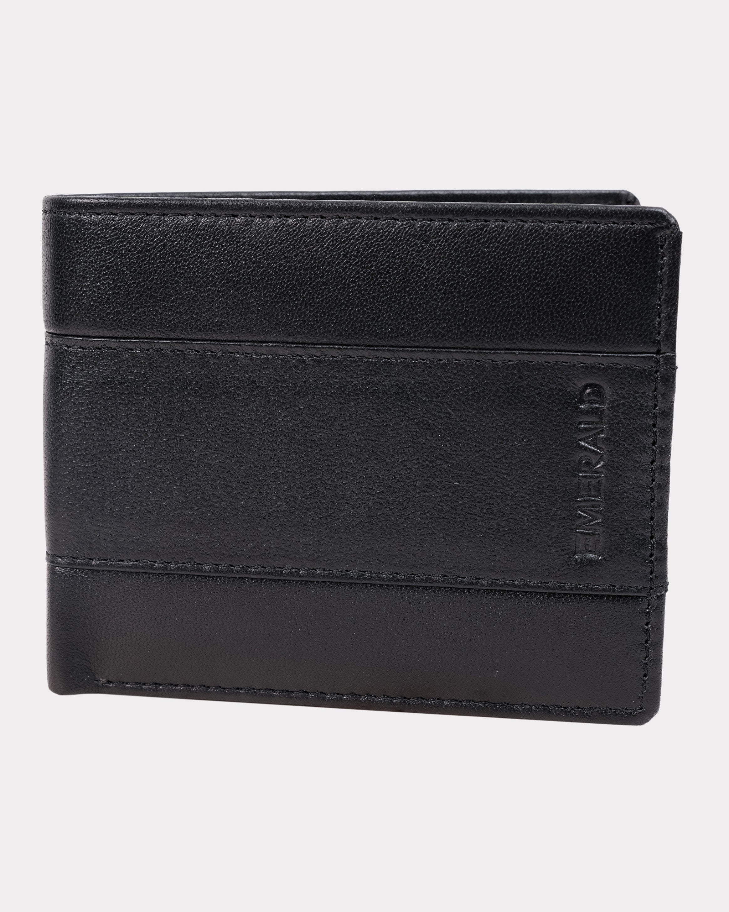 Emerald Bi-Fold Wallet - Black