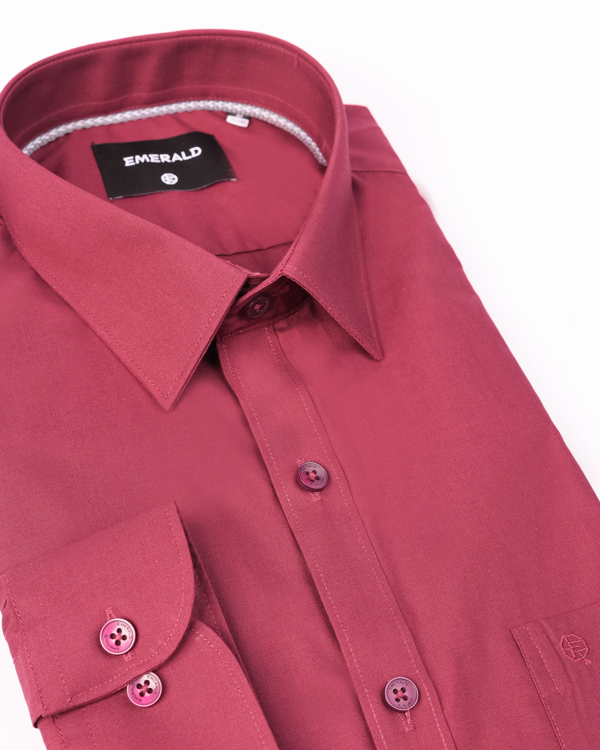 Emerald Formal Core Plain Slim Fit - Maroon