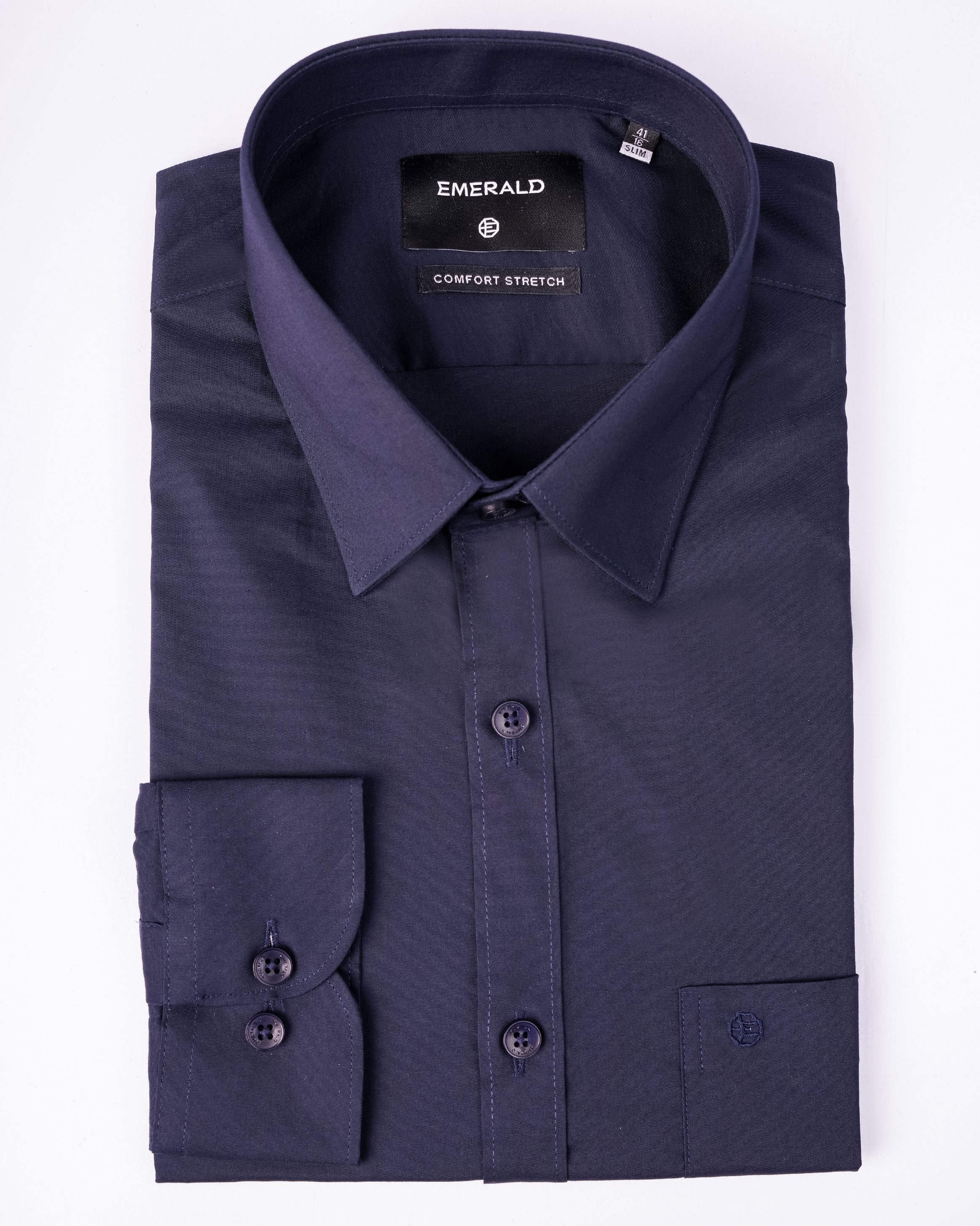 Emerald Formal Dark Plain Slim Fit - Dark Denim