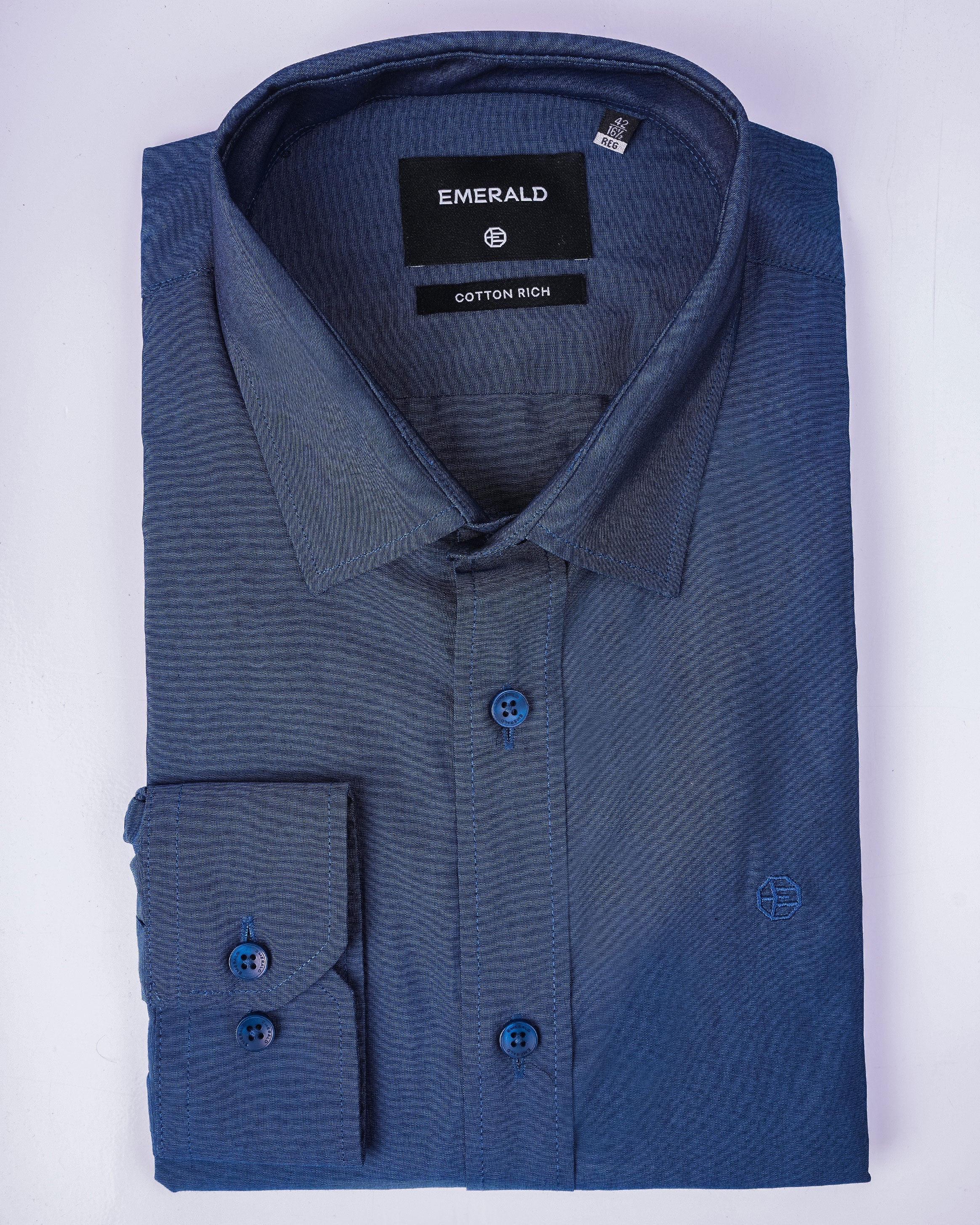 Emerald Evening Plain Regular Fit - Midnight