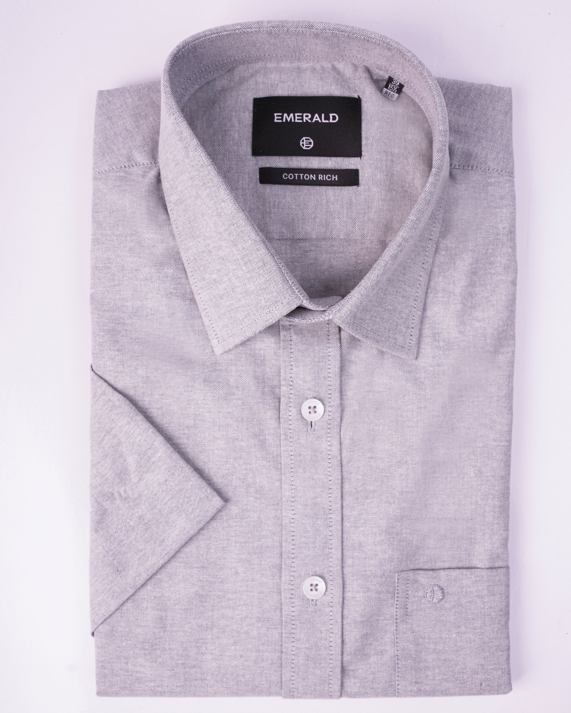 Emerald Formal Oxford Regular Fit - Charcoal