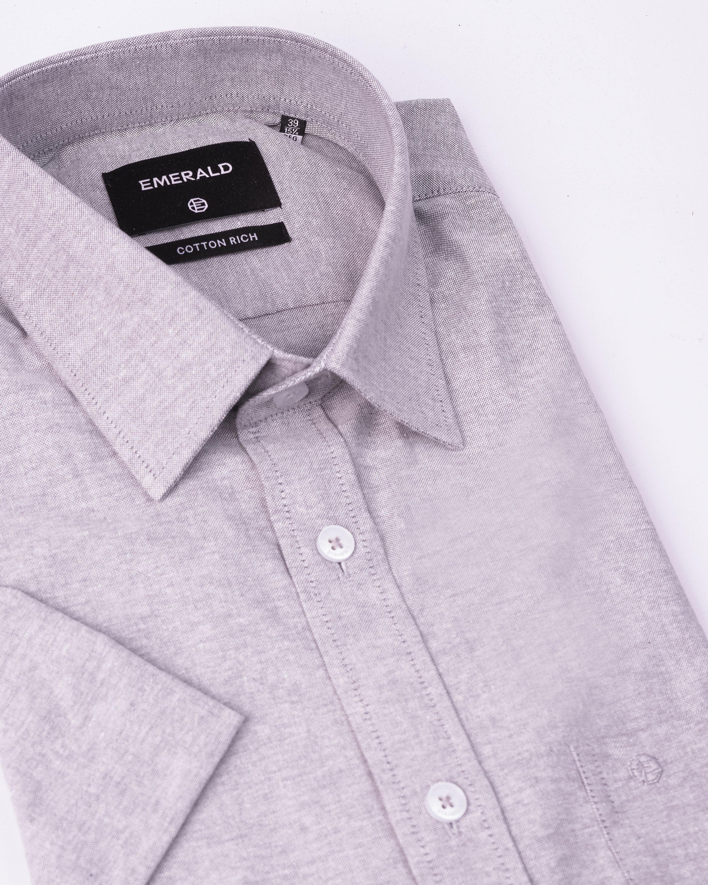 Emerald Formal Oxford Regular Fit - Charcoal