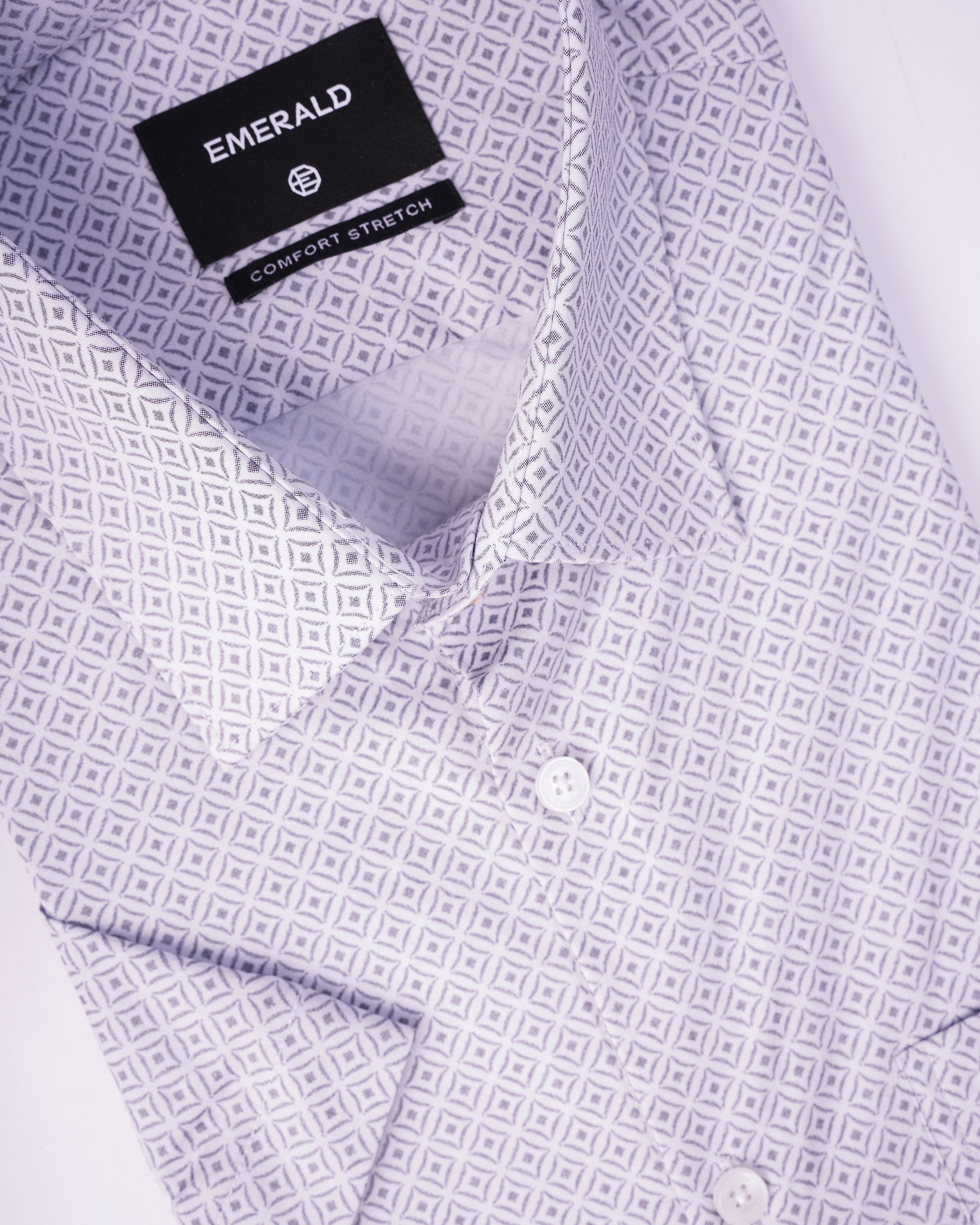 Emerald Formal Printed Slim Fit - Charcoal