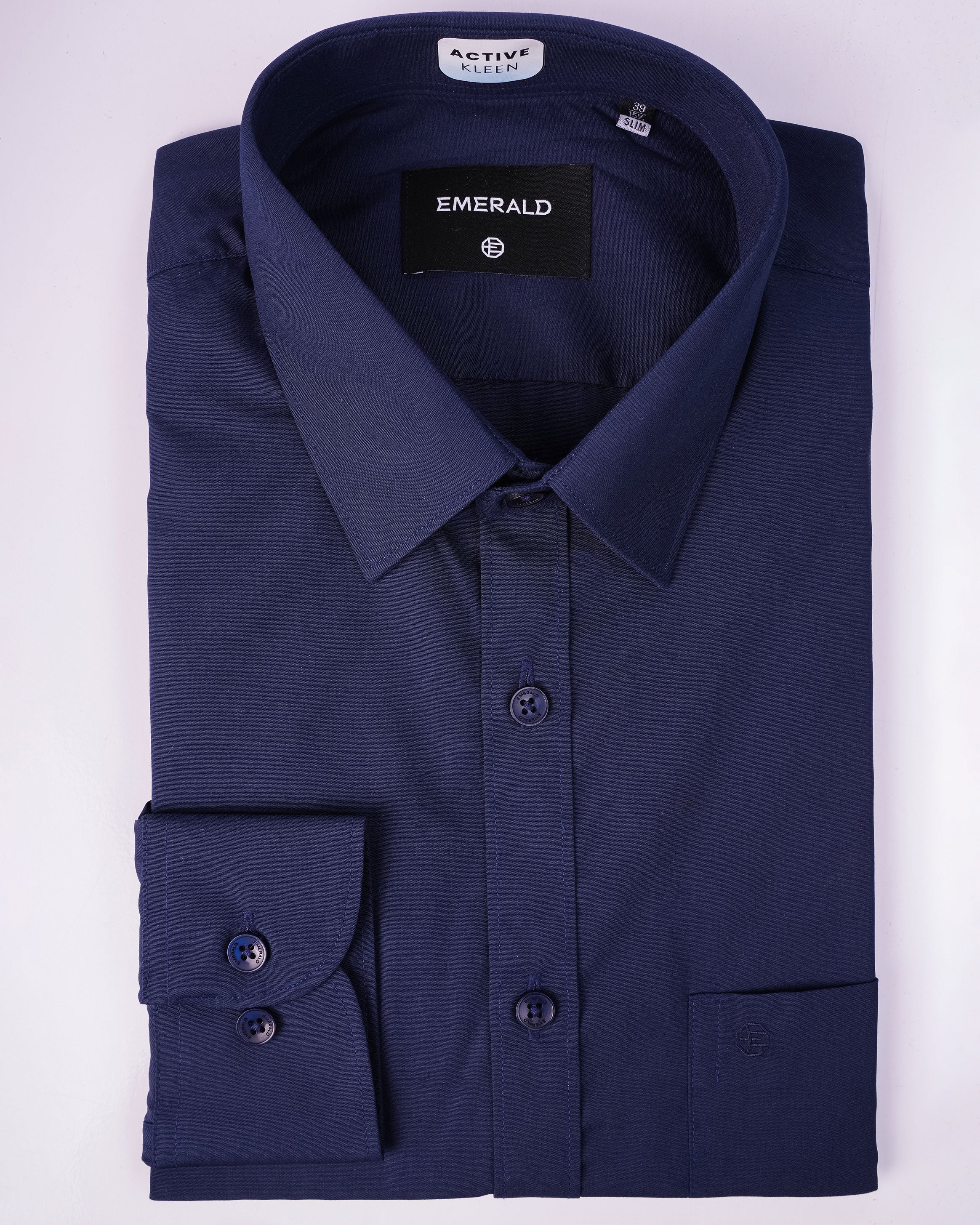 Emerald Corporate Active Kleen Plain Slim Fit - Midnight