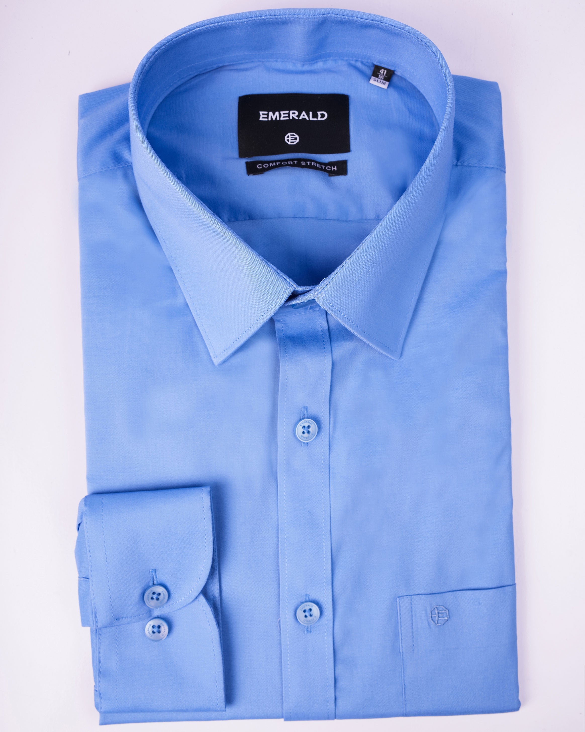 Emerald Formal Plain Slim Fit - Baby Blue