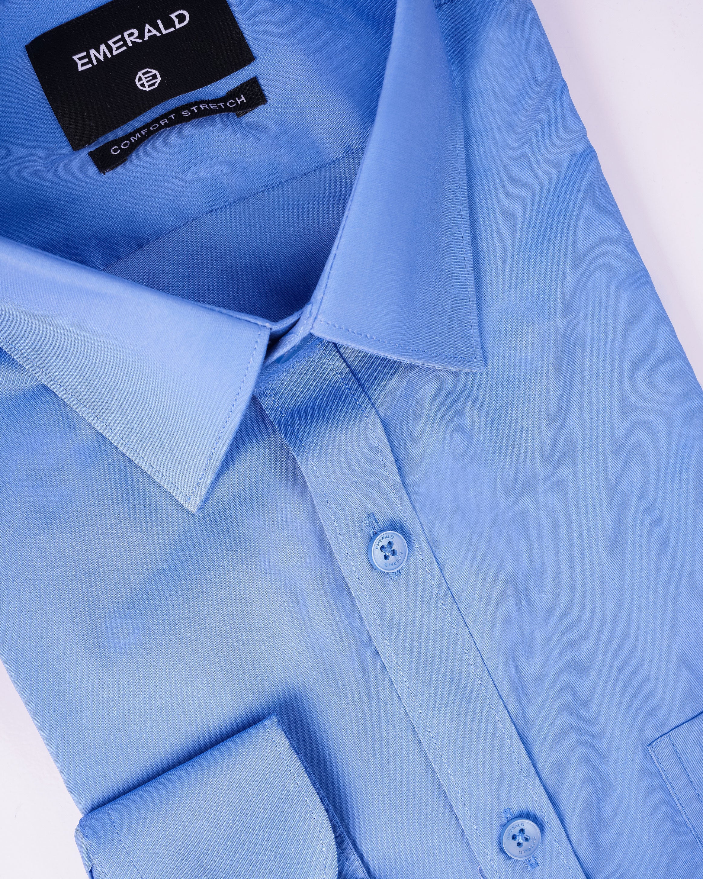 Emerald Formal Plain Slim Fit - Baby Blue