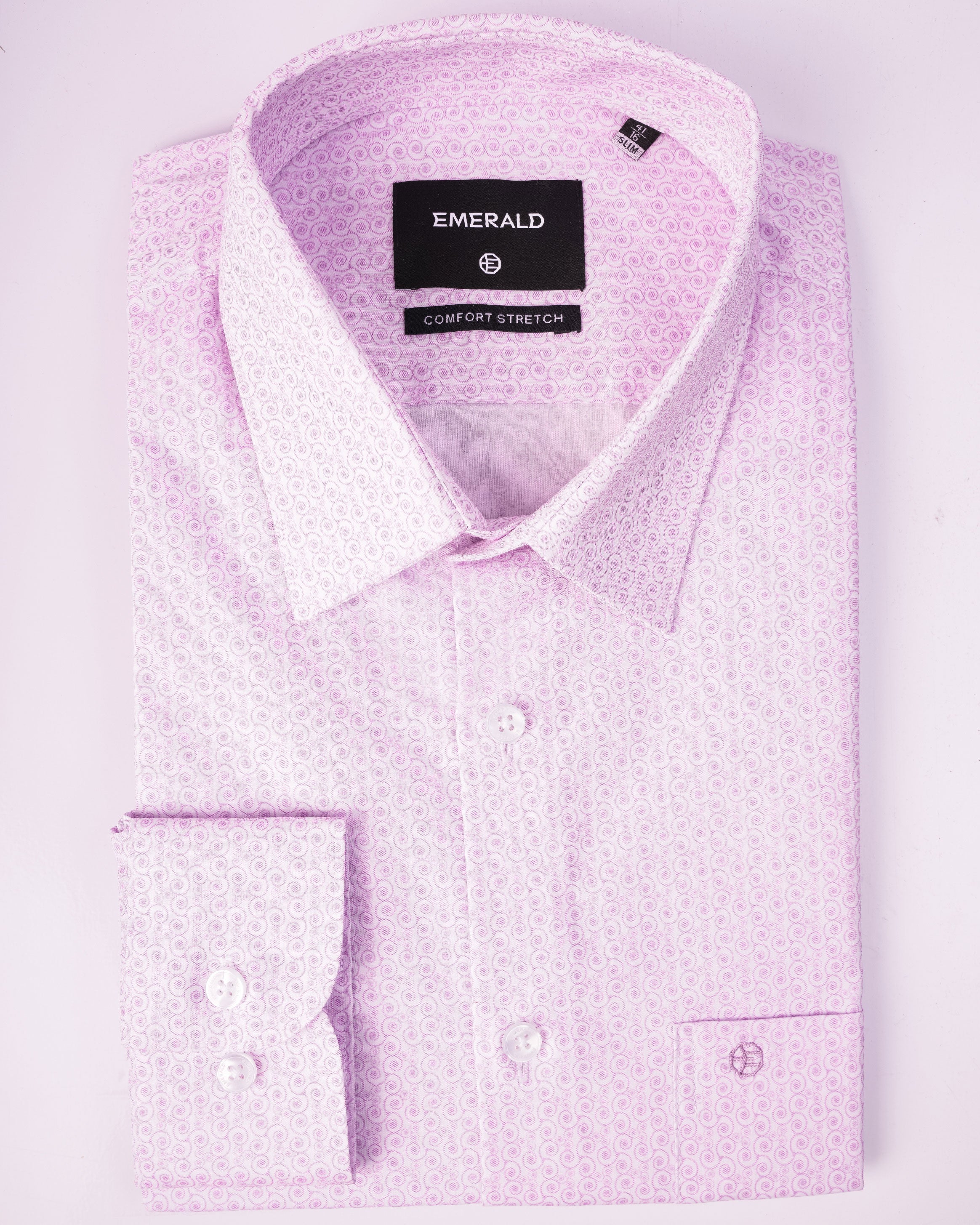 Emerald Formal Printed Slim Fit - Lavender Herb